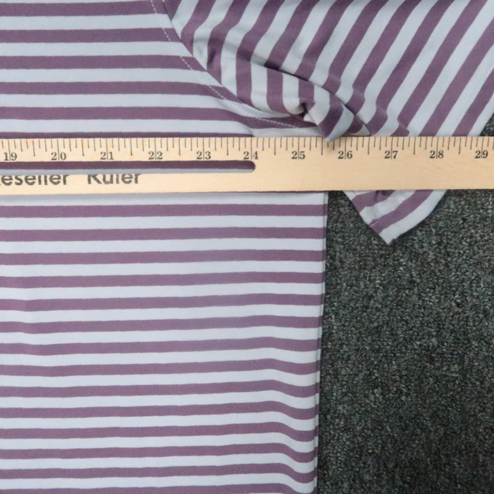 Vintage Greyson Polo Shirt Mens XL Purple Striped Snap Front Performance Polo (Golf) Size US XL / EU 56 / 4 - 7 Thumbnail