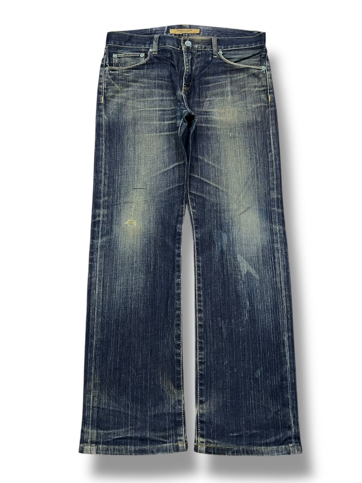 Uniqlo Vintage Uniqlo S-001 Japan - Faded Rusty Wash Jeans Size US 34 / EU 50 - 2 Thumbnail
