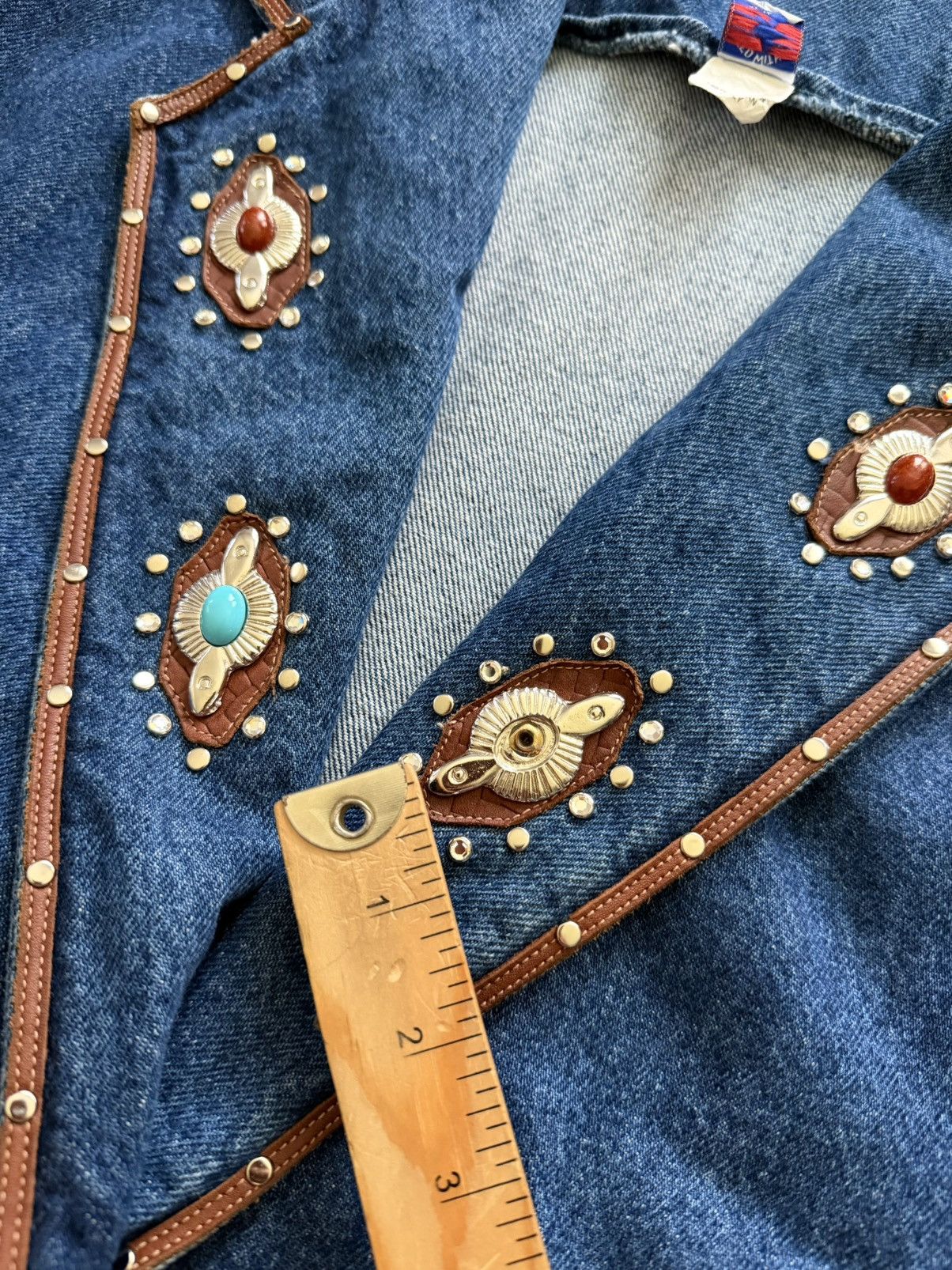 Vintage Vintage David David Denim Western Denim Jacket Blazer Sz 2XL Size XXL / US 16-18 / IT 52-54 - 2 Thumbnail