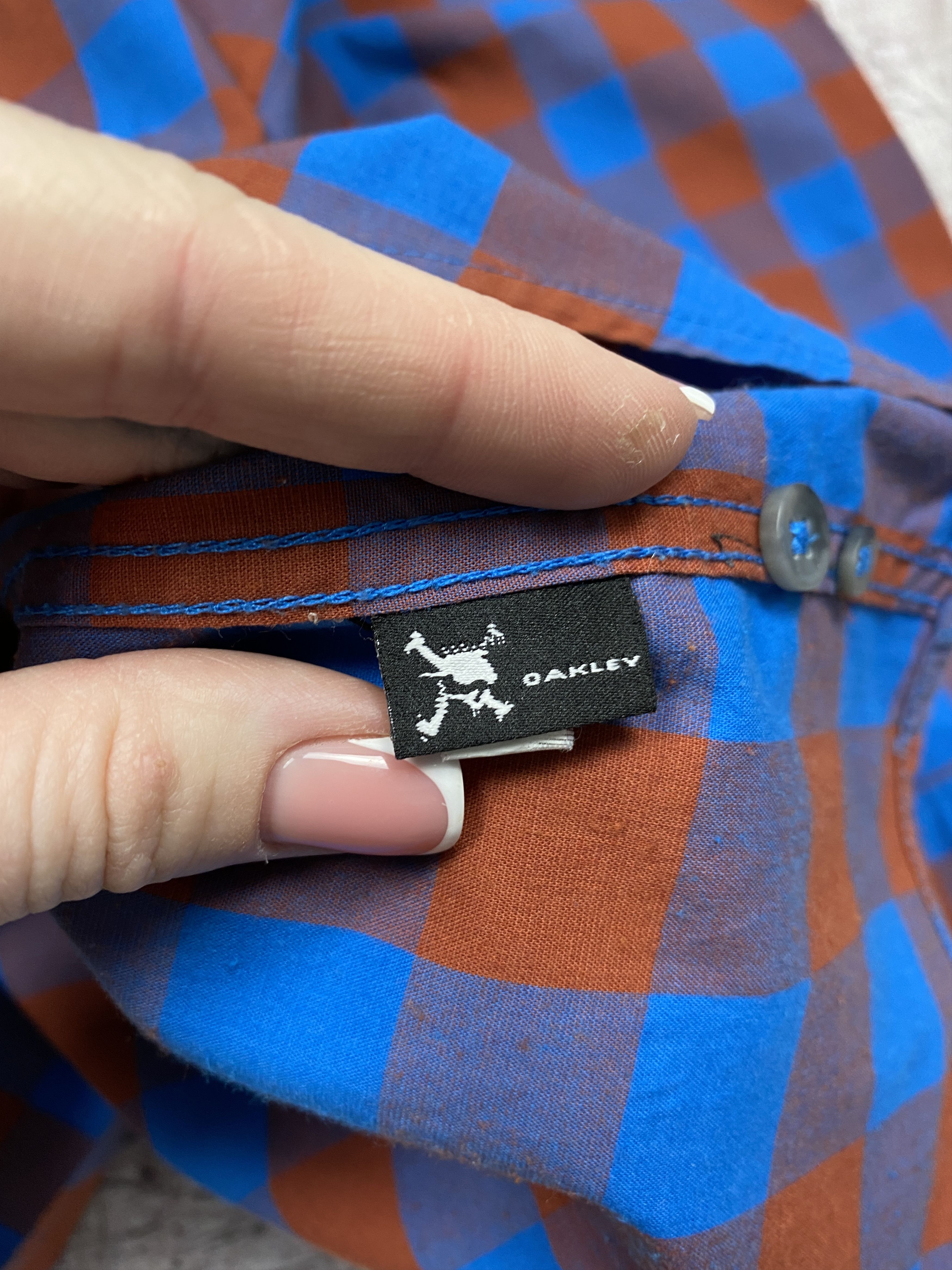 Oakley × Vintage Oakley Mens Long Sleeve Plaid Shirt Size US L / EU 52-54 / 3 - 4 Thumbnail