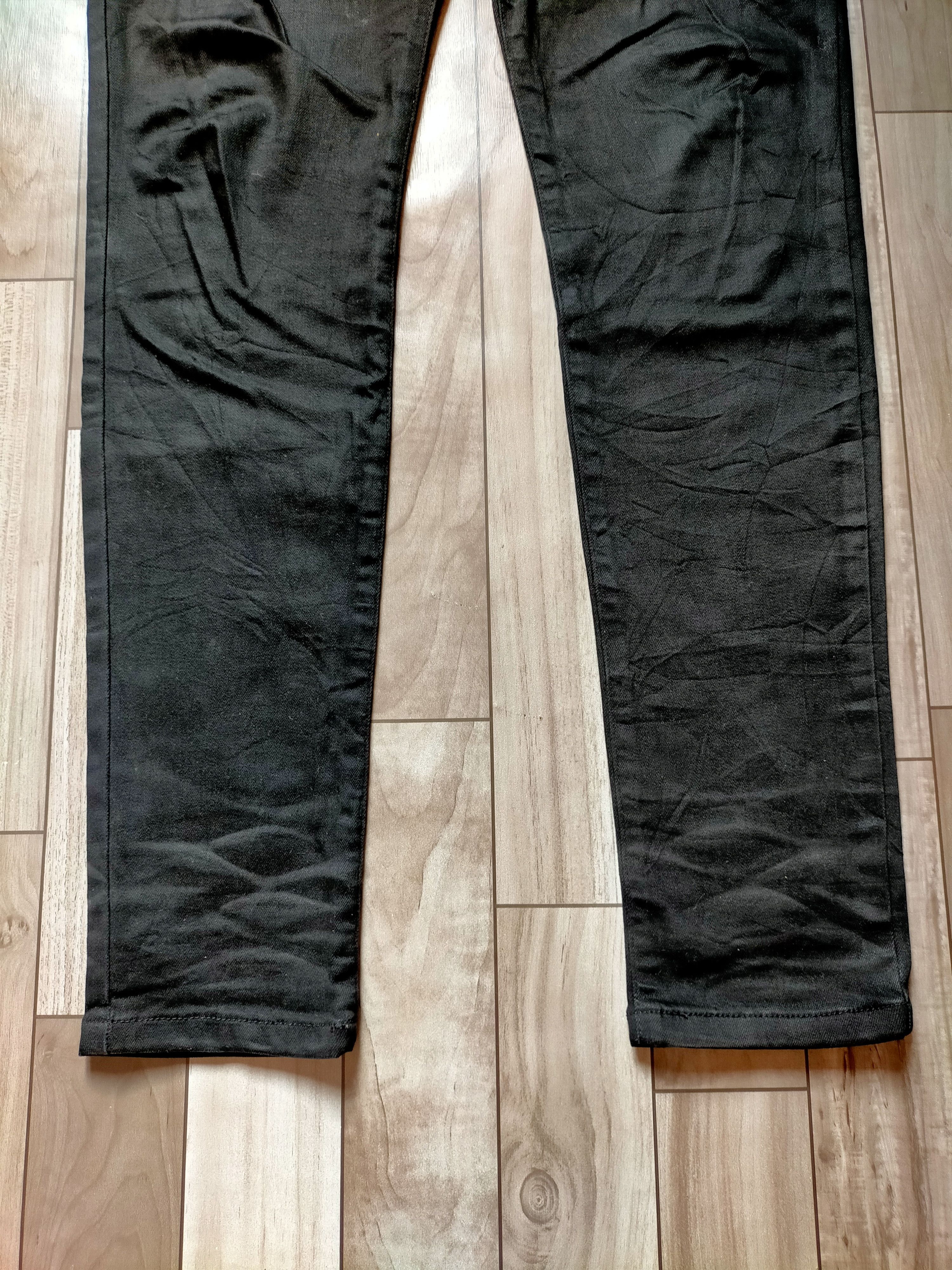 Tornado Mart Tornado Mart Whiskers Waxed Skinny Black Jeans Size US 34 / EU 50 - 7 Thumbnail