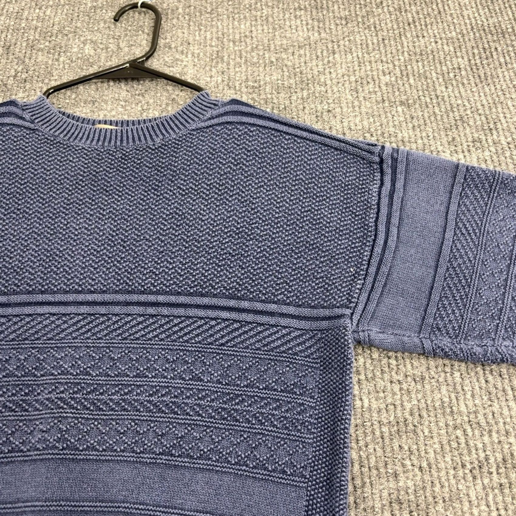 The Territory Ahead VINTAGE The Territory Ahead Sweater Men M Blue Ramie Cotton Textured Knit Casual Size US M / EU 48-50 / 2 - 2 Thumbnail