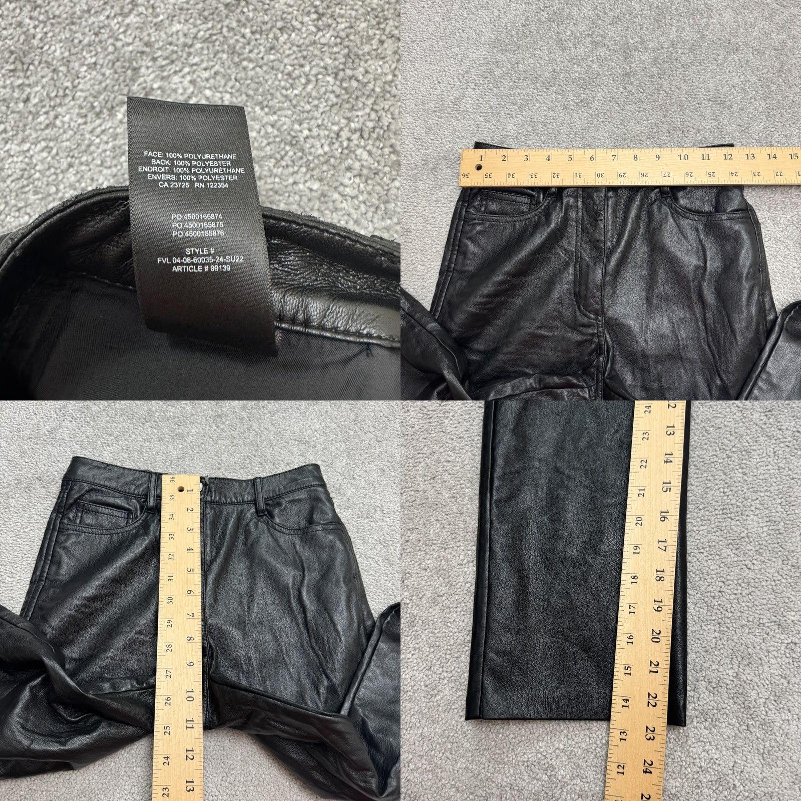 Vintage VINTAGE Wilfred Command Faux Vegan Leather Ankle Pants Womens 0 Black High Rise Straight Pants Mens? Size 25" / US 0 / IT 36 - 9 Thumbnail