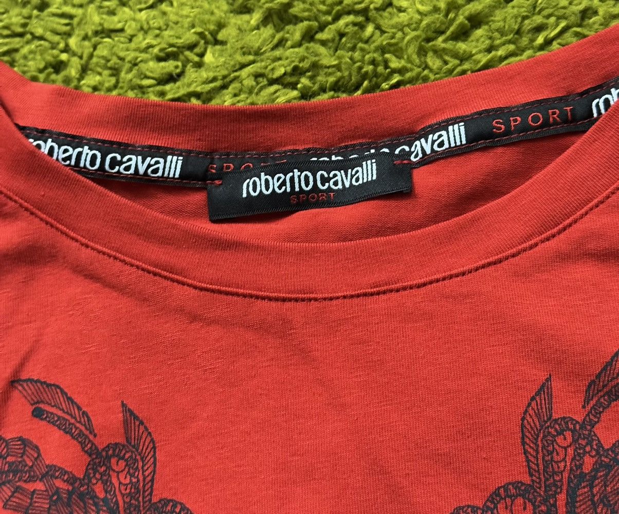 Designer × Just Cavalli × Roberto Cavalli 🐍 Roberto Cavalli Y2K snakes rhinestones pattern t-shirt Size L / US 10 / IT 46 - 3 Thumbnail