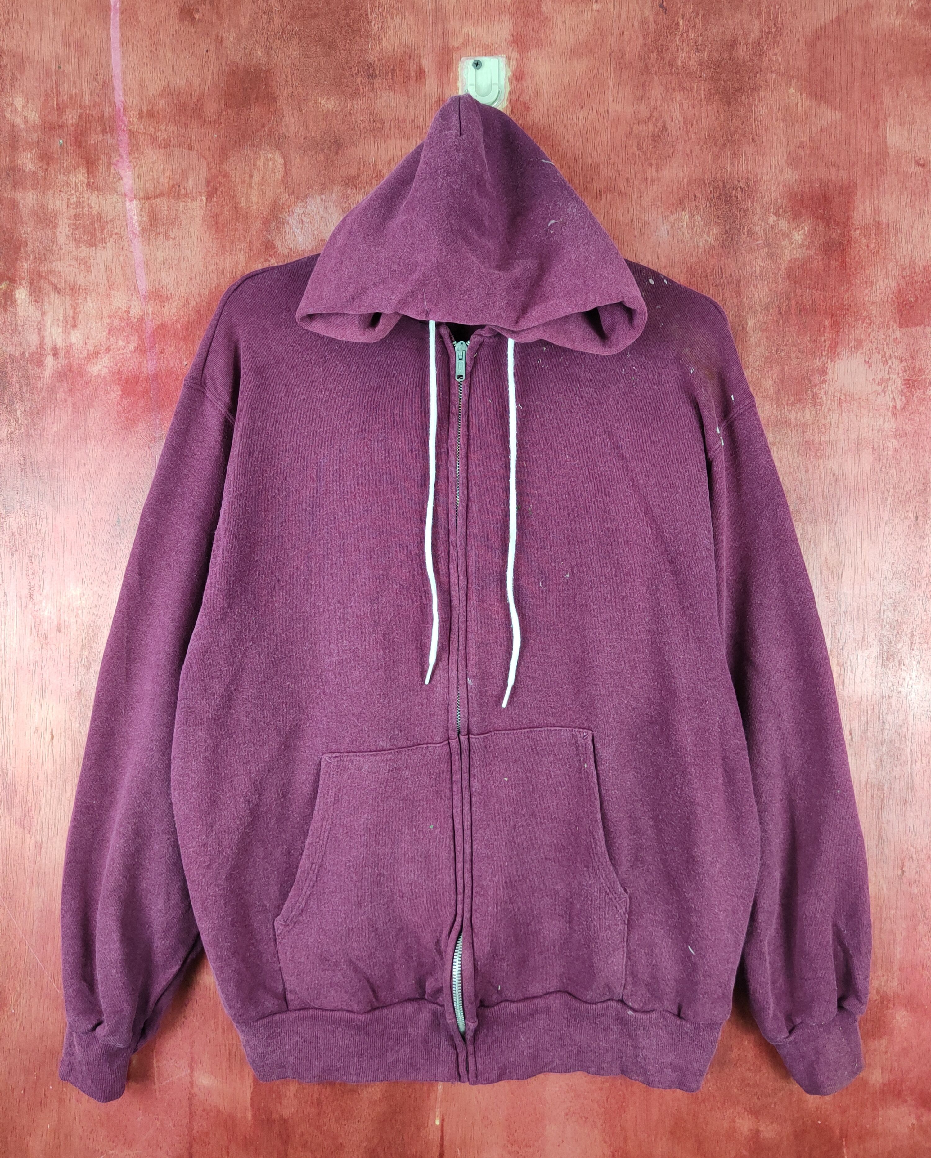 Hanes Hanes made in usa vintage Dark Purple Hoodie Sweaters #S2399 Size US L / EU 52-54 / 3 - 1 Thumbnail