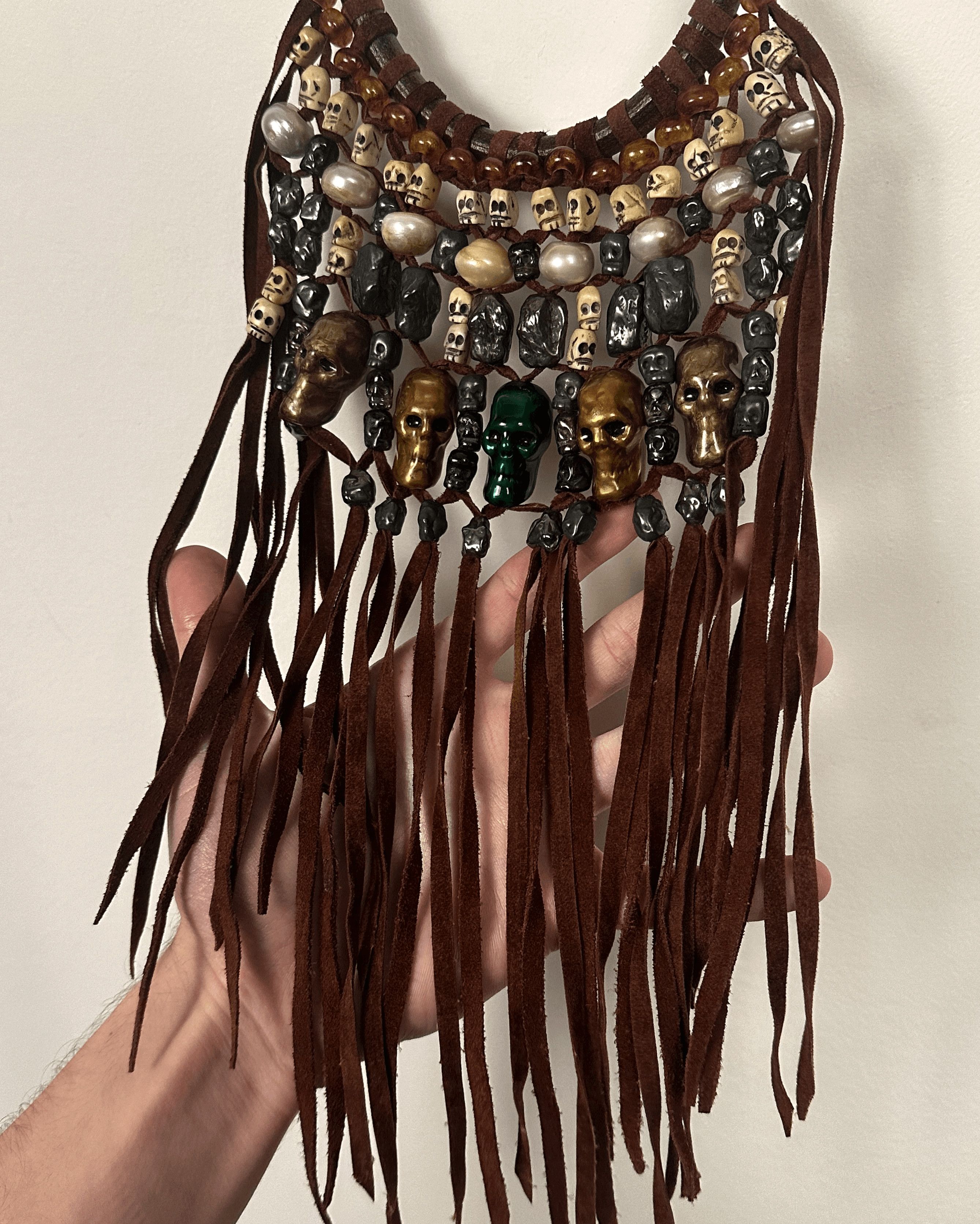 Share Spirit Homme Delfina Delettrez Fendi Skull Cascade Fringe Necklace Size ONE SIZE - 3 Thumbnail