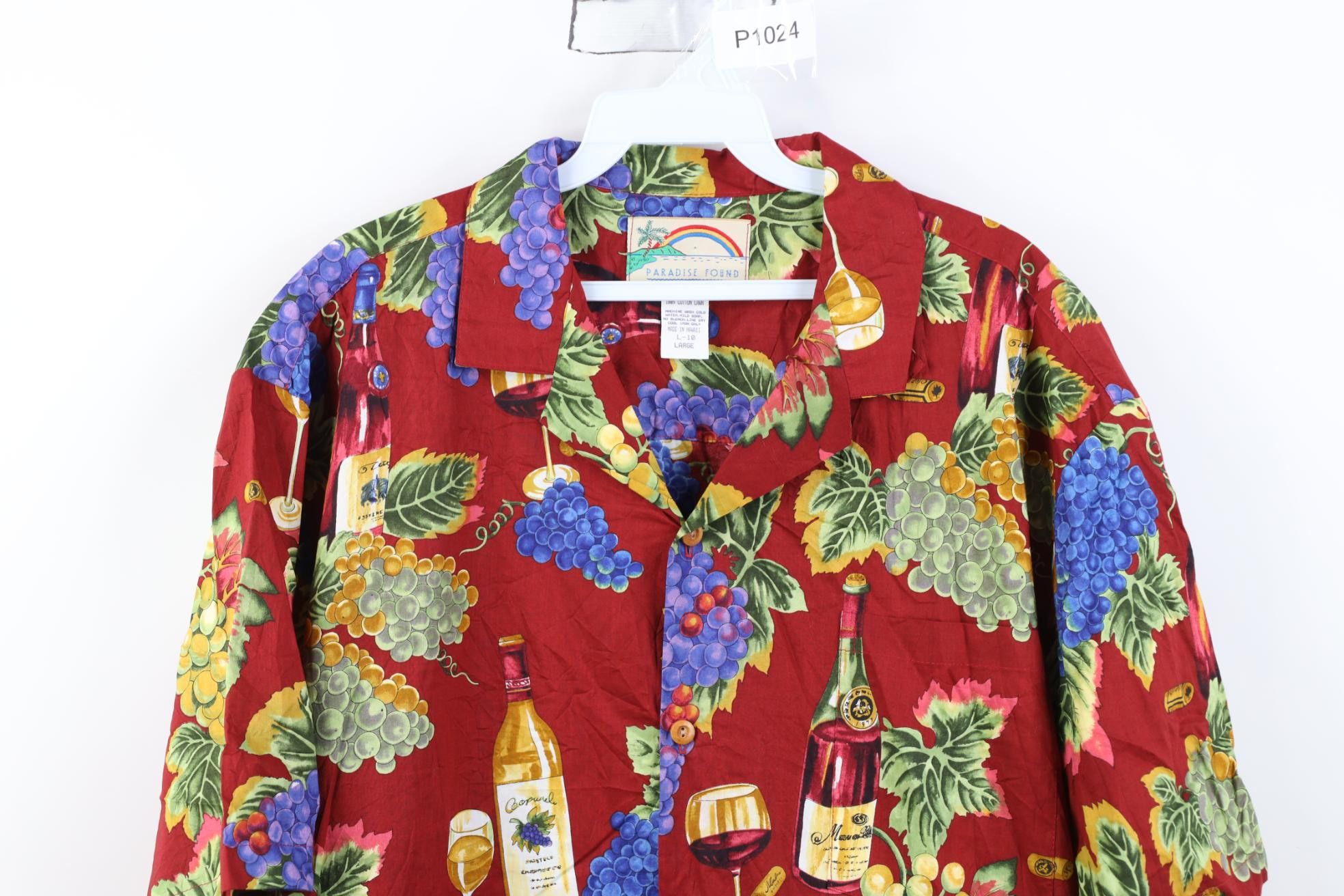 Vintage Vintage 90s Streetwear Wine Grapes Beach Luau Button Shirt Size US L / EU 52-54 / 3 - 2 Thumbnail