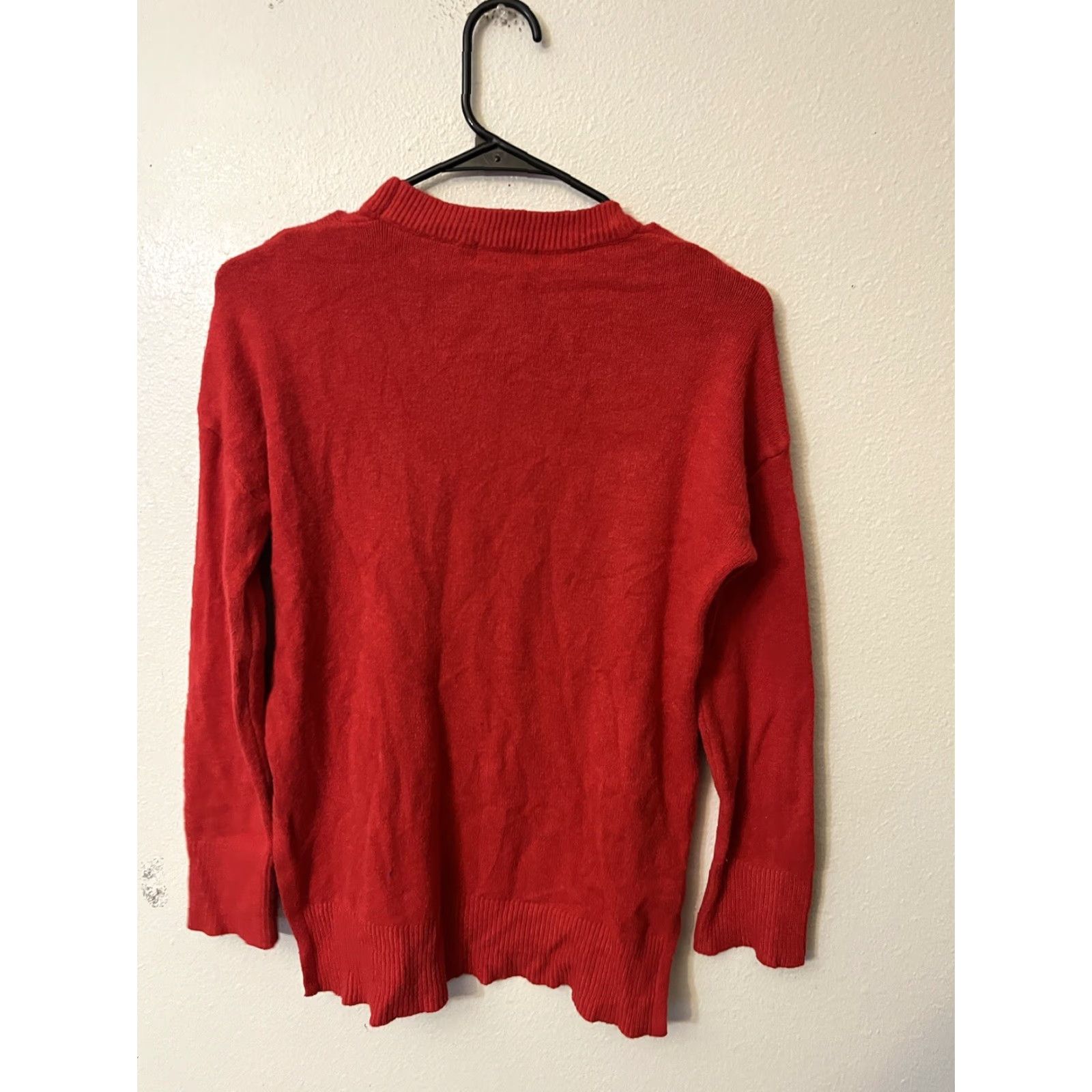Vintage Tahari Sweater Womens S Red Long Sleeve Pullover Knit Viscose Blend Stretch casual Fall Winter Spring Mens Size S / US 4 / IT 40 - 3 Thumbnail