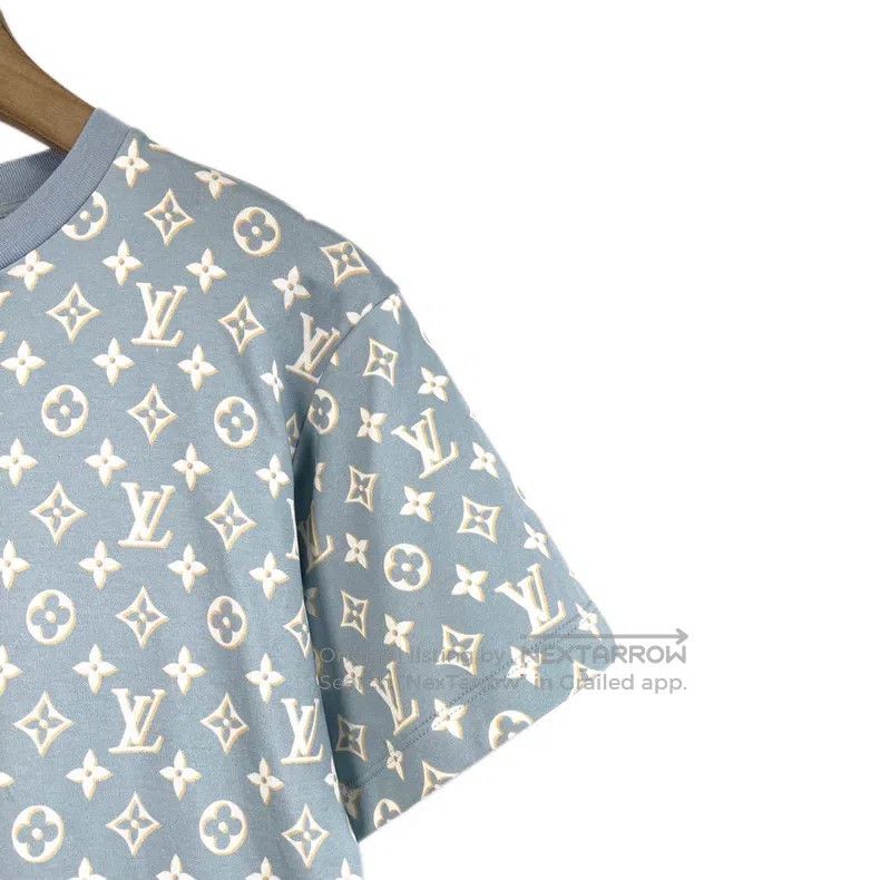 Louis Vuitton Louis Vuitton Blue Round Neck Full Print Mid-Waist Slim Mi Size S / US 4 / IT 40 - 5 Thumbnail