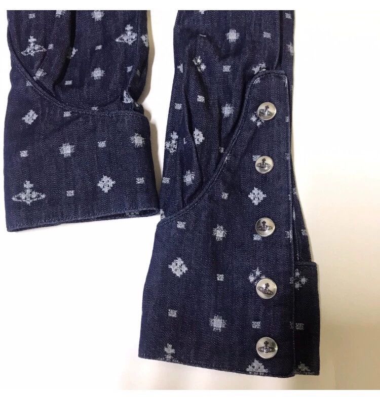 Vivienne Westwood Vivienne Westwood Planet embroidered denim shirt Size XS / US 0-2 / IT 36-38 - 9 Thumbnail