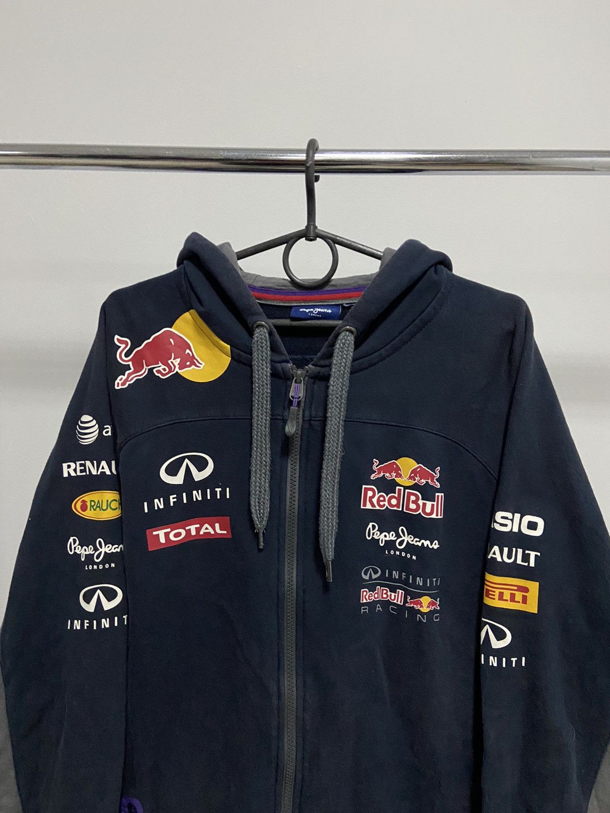 Red Bull Vintage zip hoodie Racing Big Logo