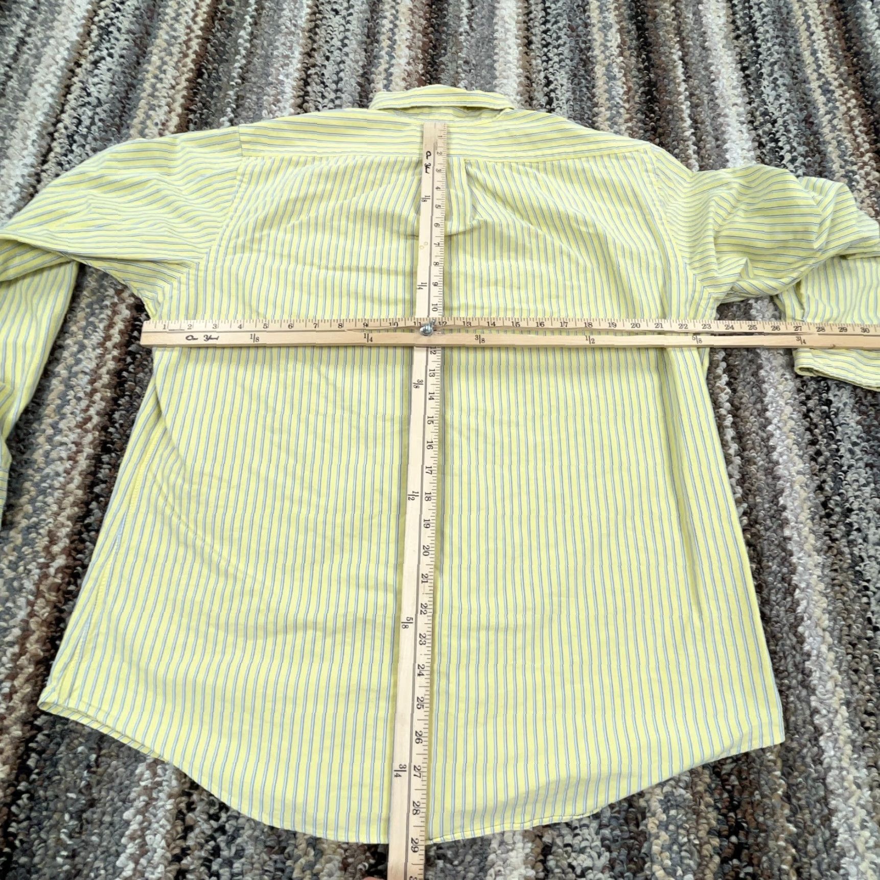Ralph Lauren Ralph Lauren Custom Fit Button-Up Shirt Men XL Yellow Striped Long Sleeve Regular Fit Size US XL / EU 56 / 4 - 7 Thumbnail