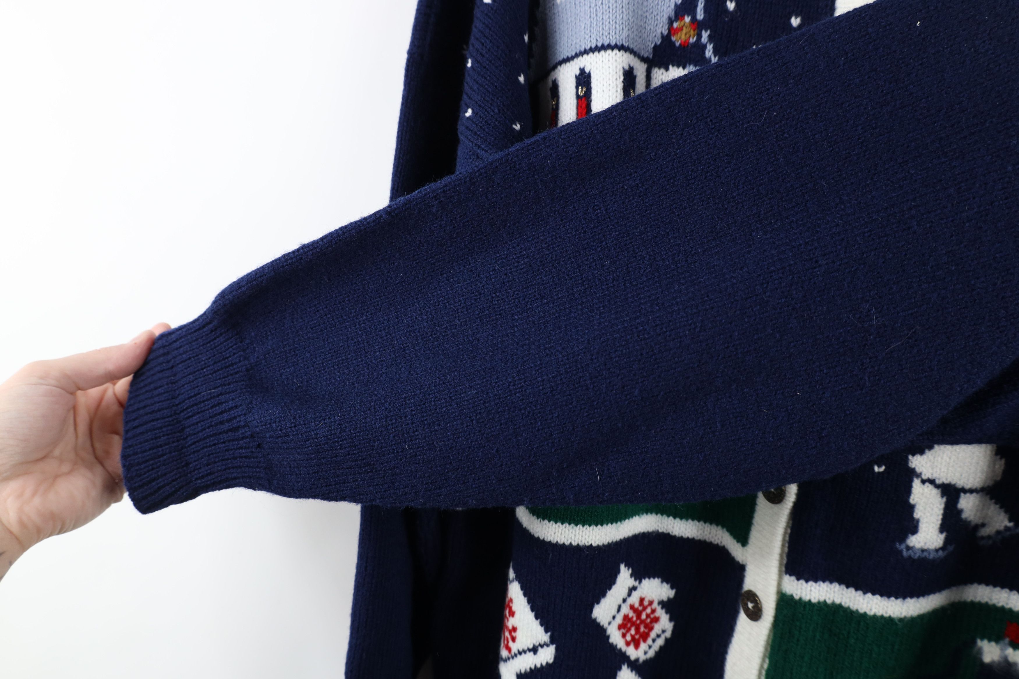 Vintage Vintage 90s Streetwear Christmas Winter Cardigan Sweater Size L / US 10 / IT 46 - 9 Thumbnail
