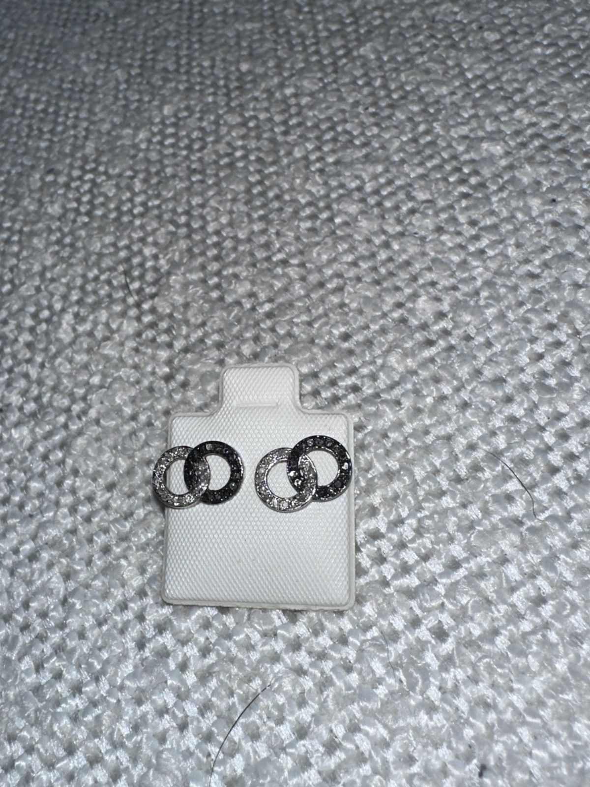 Vintage Extremely RARE, CUSTOM Black and White Diamond Earrings Size ONE SIZE - 3 Thumbnail