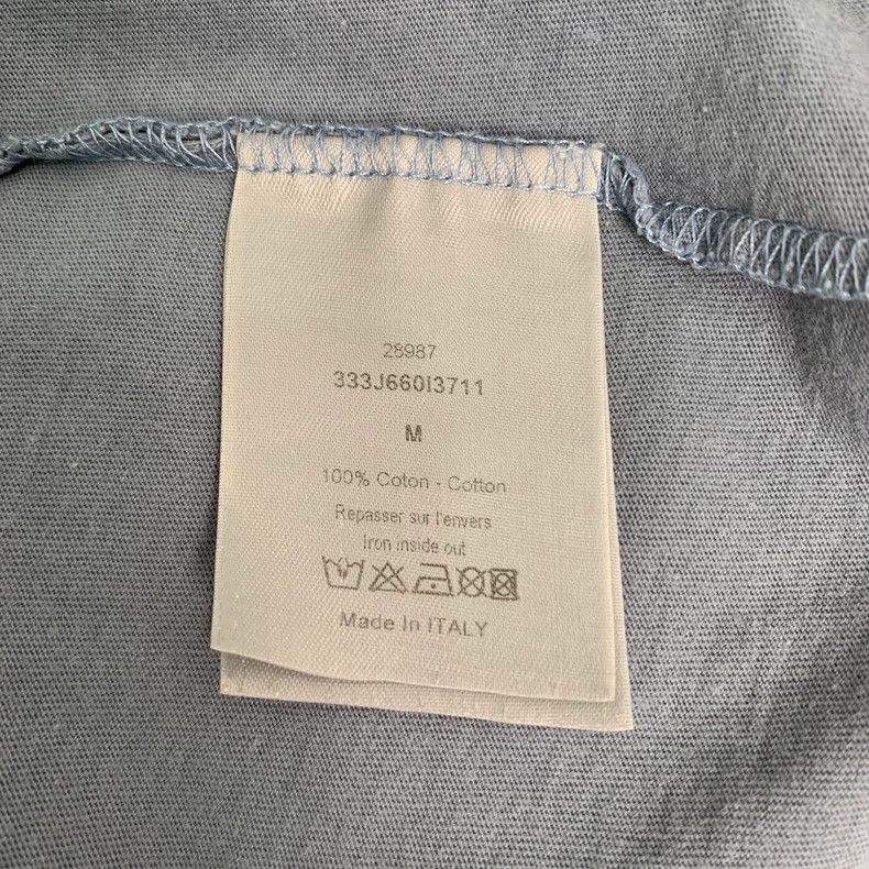 Dior Dior Gray-blue pattern printed cotton round-neck short-slee Size US M / EU 48-50 / 2 - 7 Thumbnail