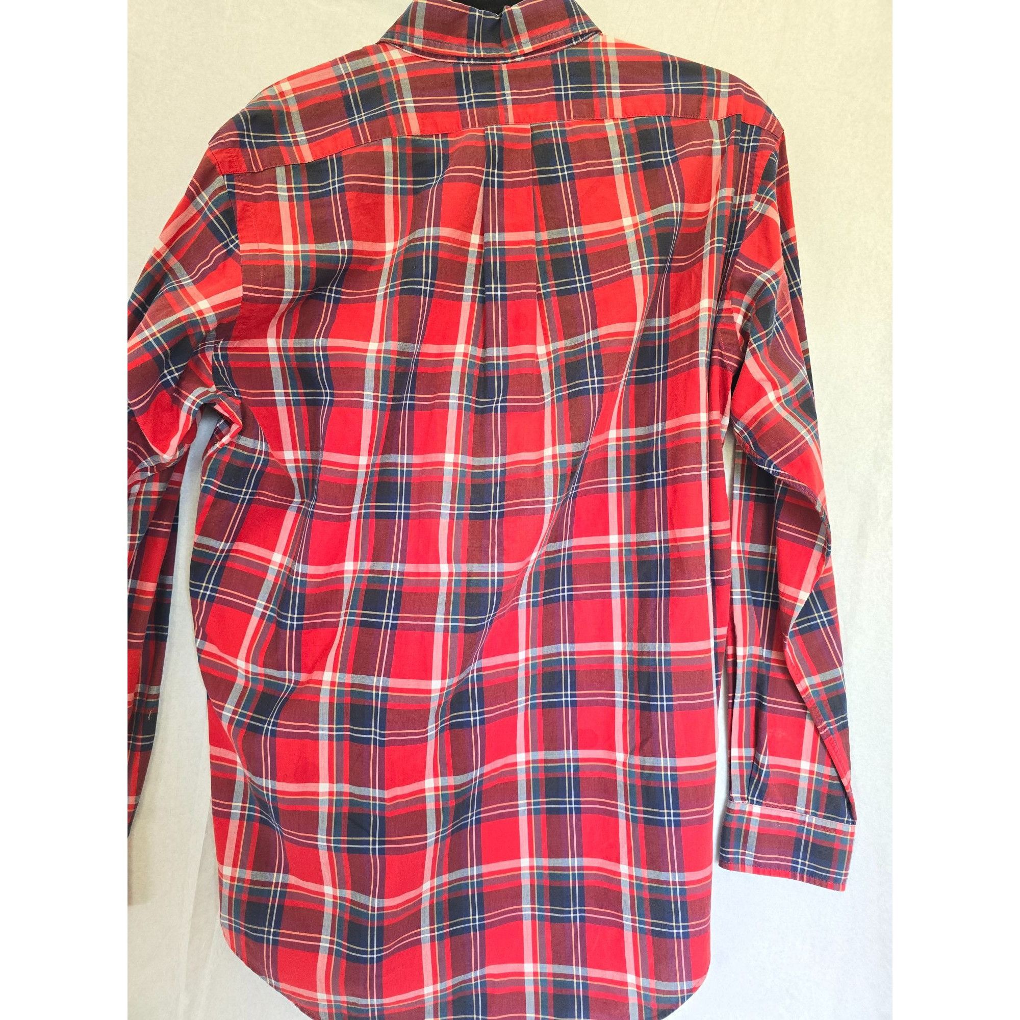 Ralph Lauren Vintage Ralph Lauren Men's Medium Red Plaid Button-Down Shir Size US M / EU 48-50 / 2 - 6 Thumbnail