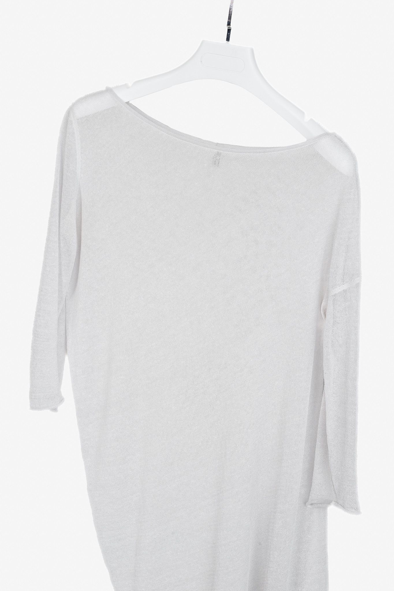Annette Gortz Annette Gortz Light-Grey Mesh-Knit Asymmetrical Tunic Size M / US 6-8 / IT 42-44 - 6 Thumbnail