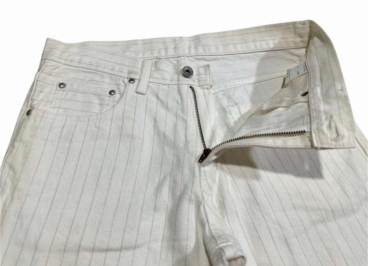 5351 POUR LES HOMMES 🔥Y2K Archived Abahouse Flared Denim Bootcut White Striped Size US 31 - 5 Thumbnail