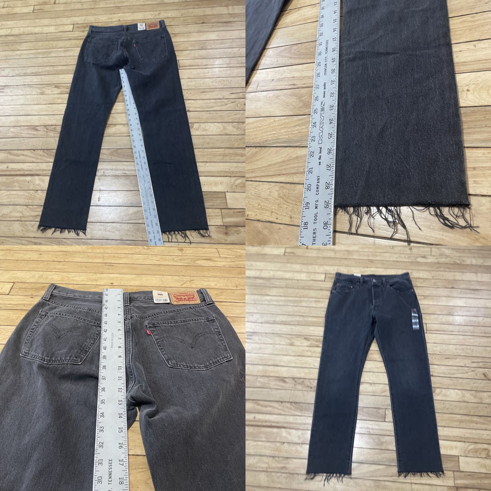 Levi's VINTAGE Levi's 501 xx Original Jeans 30x30 Adult Regular Black 501xx Black Frayed NWT Jeans Mens Size US 30 / EU 46 - 9 Thumbnail