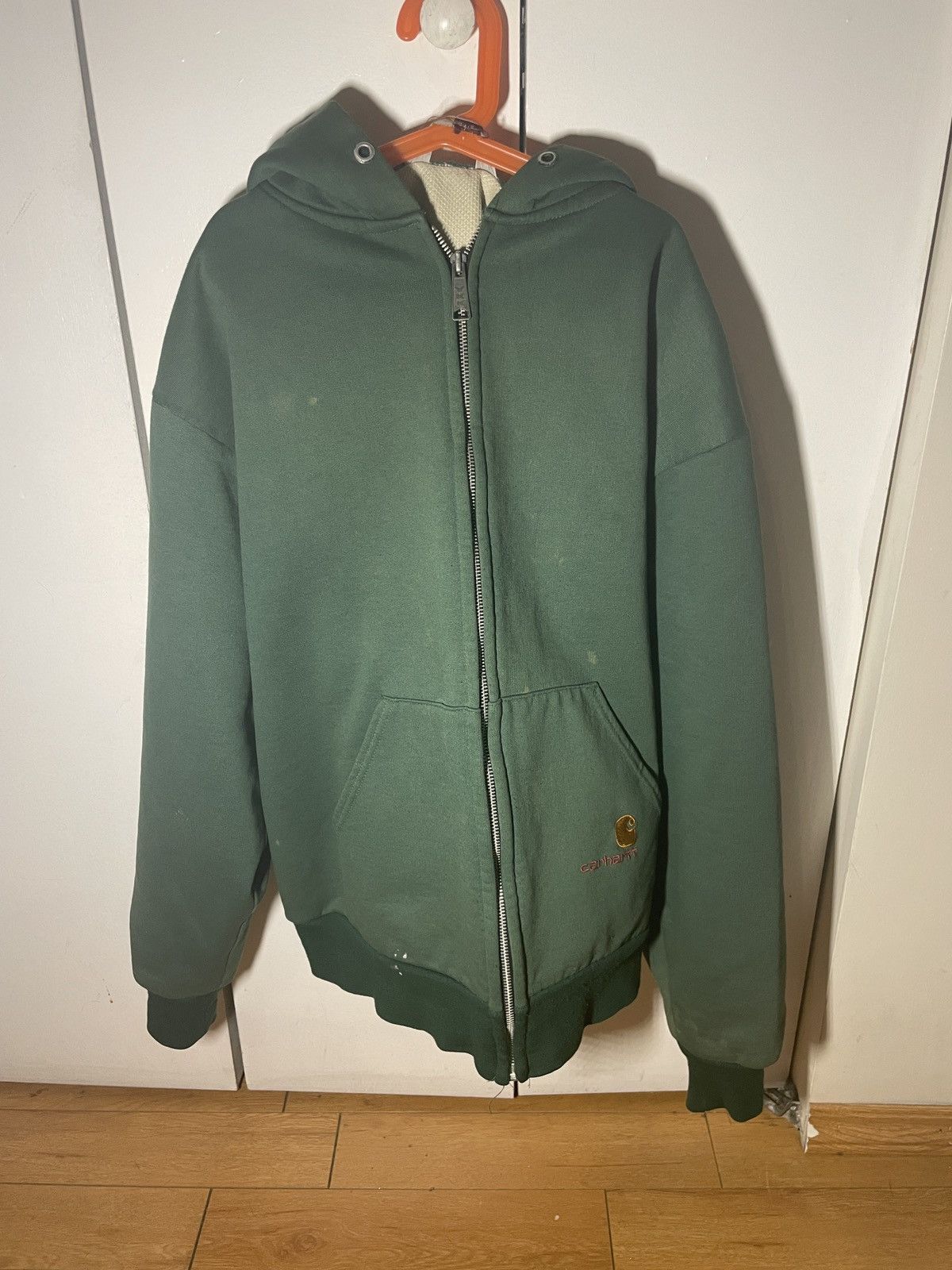 Carhartt × Carhartt Wip × Vintage Vintage Carhartt Zip Up Waffle Lined Hoodie Size US L / EU 52-54 / 3 - 1 Thumbnail