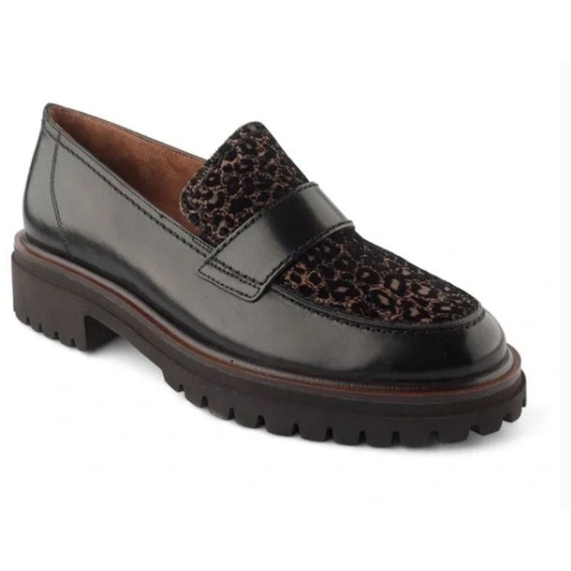 Other $460 MSRP-PAUL GREEN NATASHA LOAFERS LEATHER LEO BLACK-SZ 6 Size US 6 / IT 36 - 1 Thumbnail