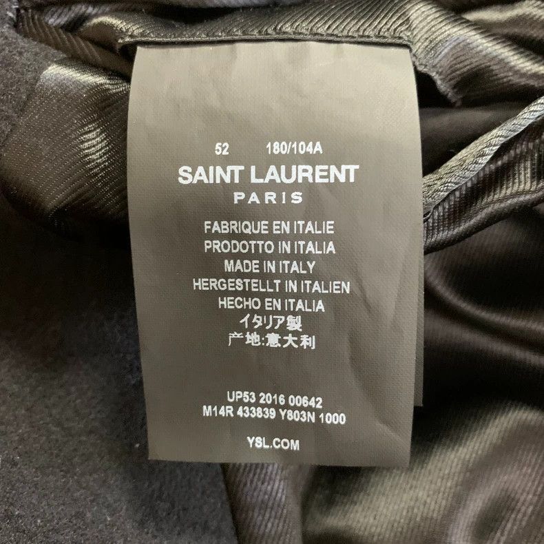 Saint Laurent Paris saint laurent double-breasted wool coat-2507 Size US L / EU 52-54 / 3 - 7 Thumbnail