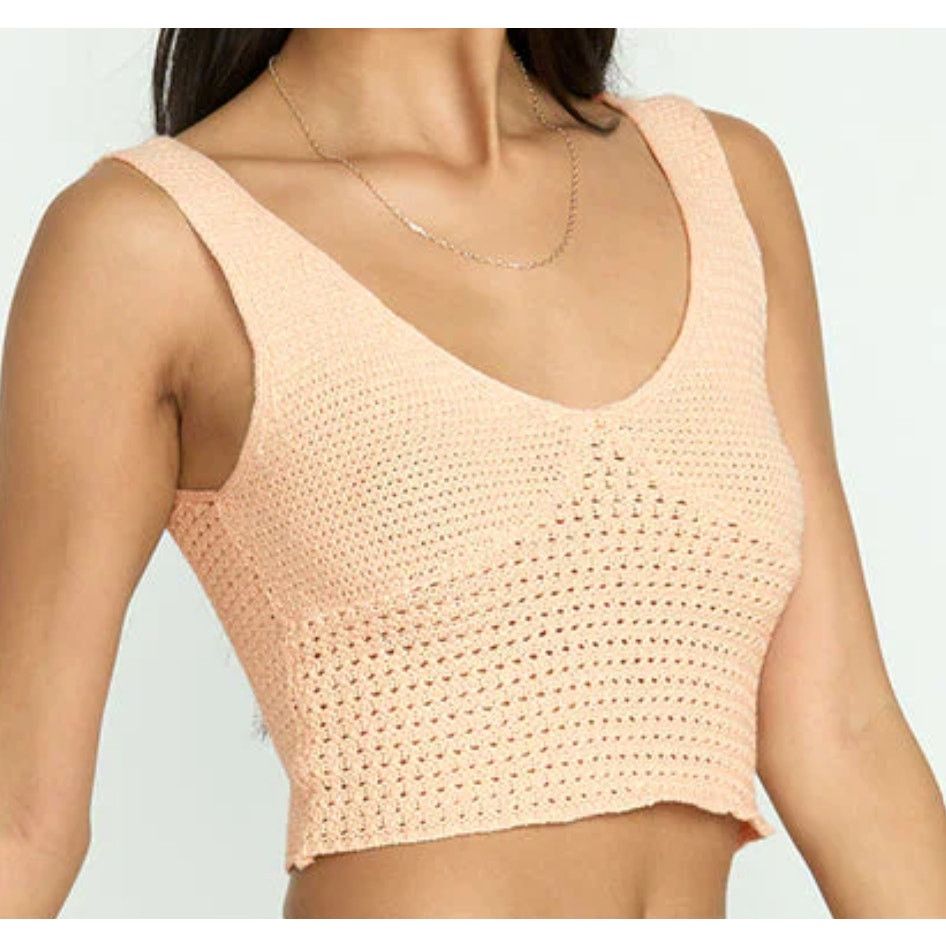 Billabong NEW Billabong Cade Crochet Sweater Tank Size Large Size L / US 10 / IT 46 - 1 Thumbnail