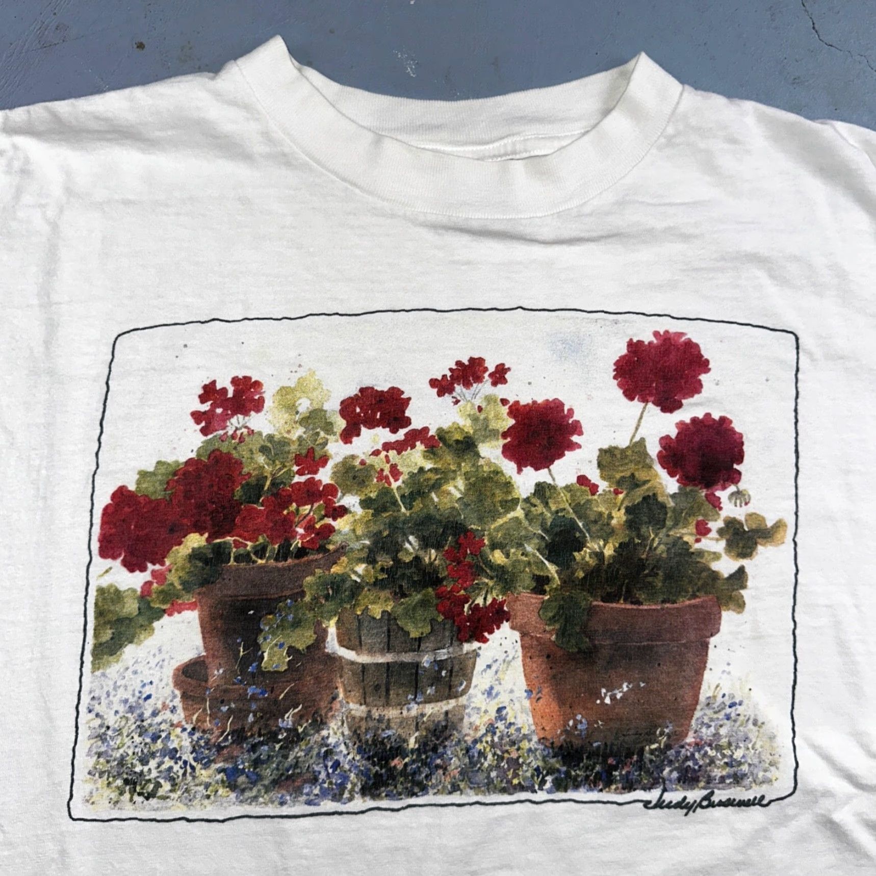 Vintage VINTAGE Oneita T-Shirt Men XL White Crew Neck Short Sleeve Graphic Print 70s 80s 90s USA Art Deco Photograph Aesthetic Chill Art Vintage Shirt Size US XL / EU 56 / 4 - 3 Thumbnail