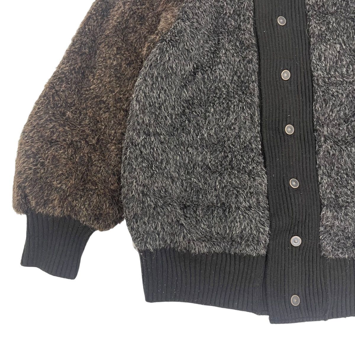 Japanese Brand ⚡️Tiny Dinosaur Faux Fur Button Mohair Jacket Made In 🇯🇵 Size M / US 6-8 / IT 42-44 - 10 Thumbnail