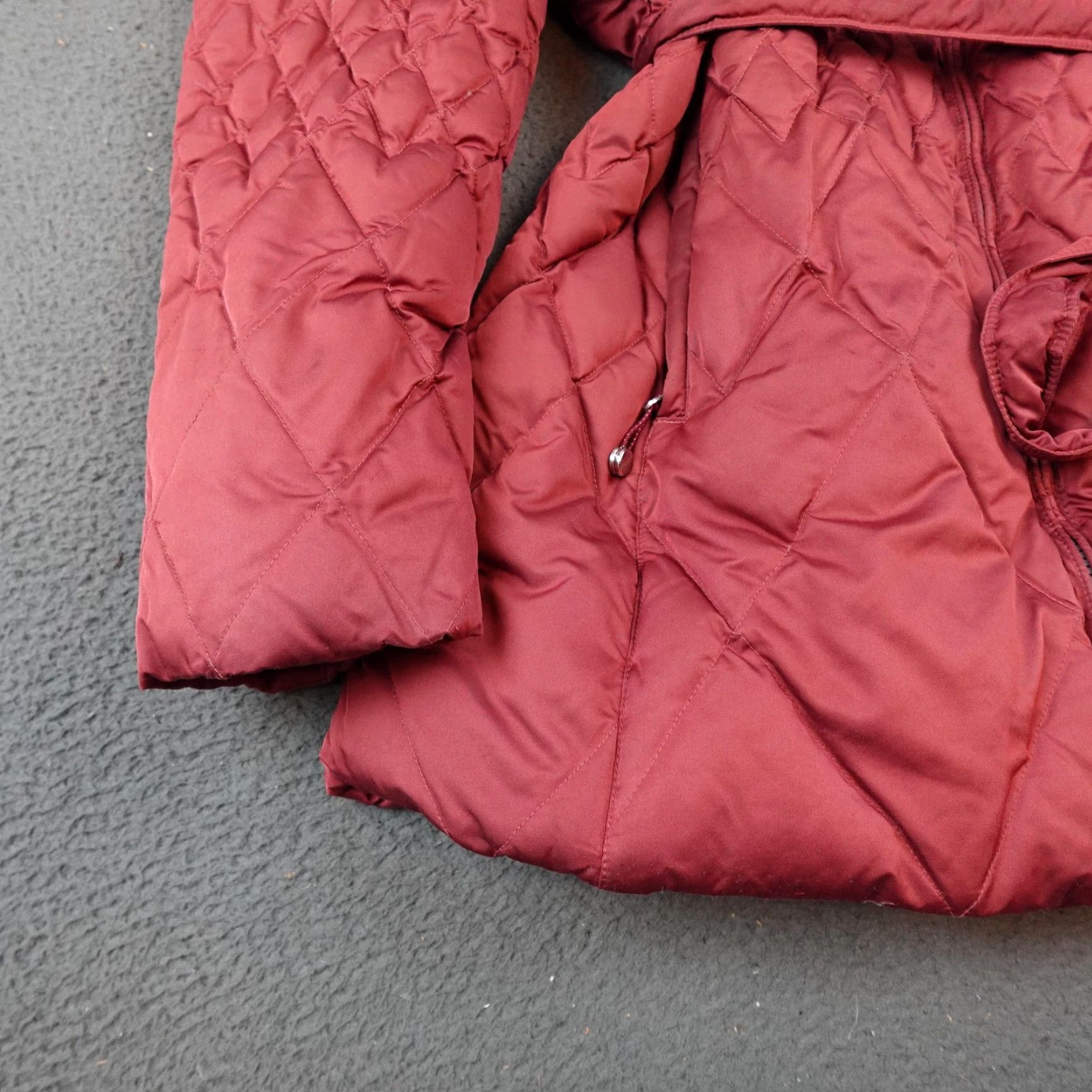 Eddie Bauer Eddie Bauer Coat Womens Large Red Quilted Down Puffer Belted Long Jacket Size L / US 10 / IT 46 - 4 Thumbnail