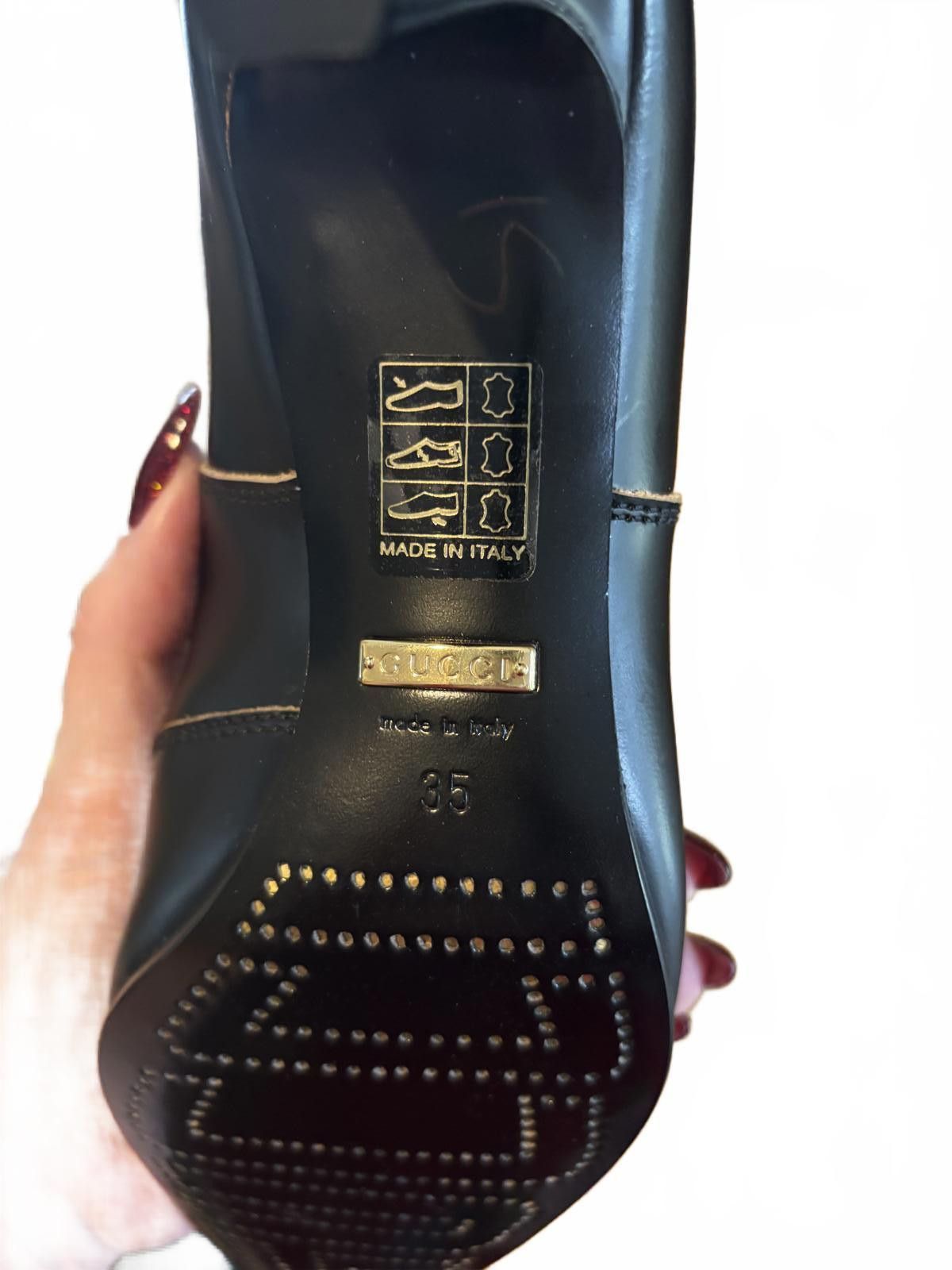 Gucci Gucci Black Leather Gold Buckle Boots Size 35 Size US 5.5 / IT 35.5 - 10 Thumbnail