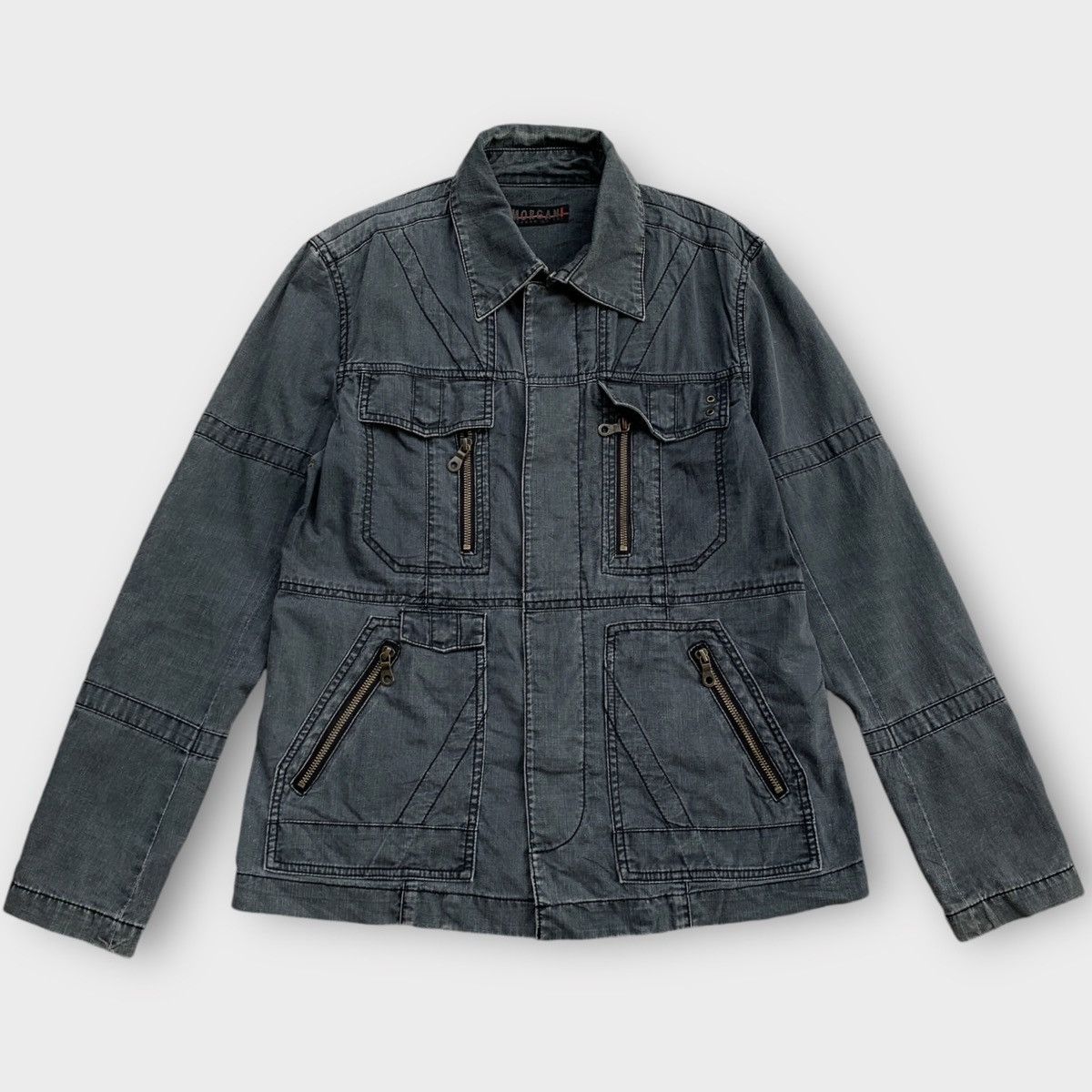 Morgan Homme × Other Morgan Homme Denim MultiPocket Utility Zipper Jacket Size M / US 6-8 / IT 42-44 - 1 Thumbnail