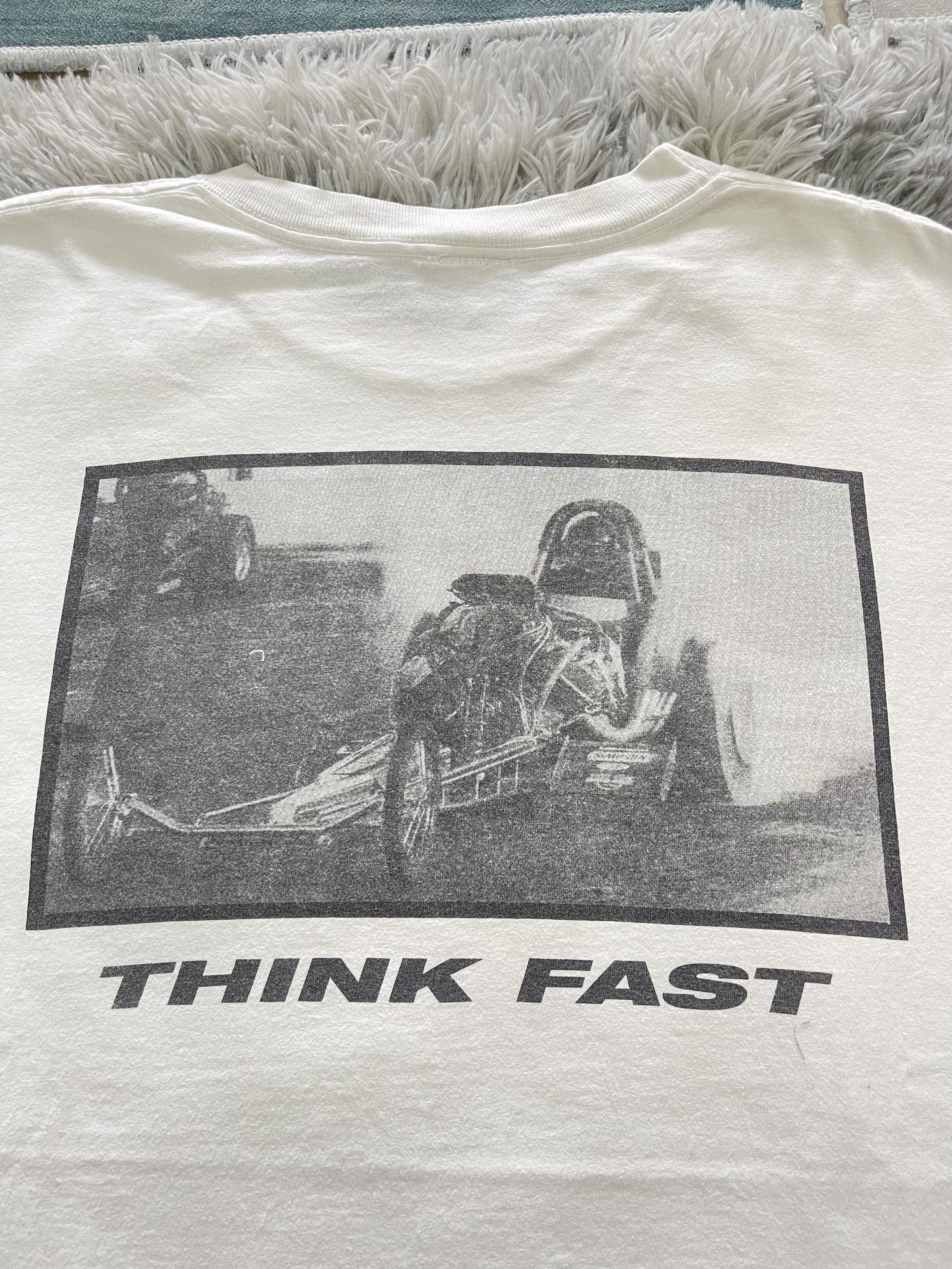 Vintage Vintage 90s Think Fast Brand street T Shirt Size US XL / EU 56 / 4 - 2 Thumbnail