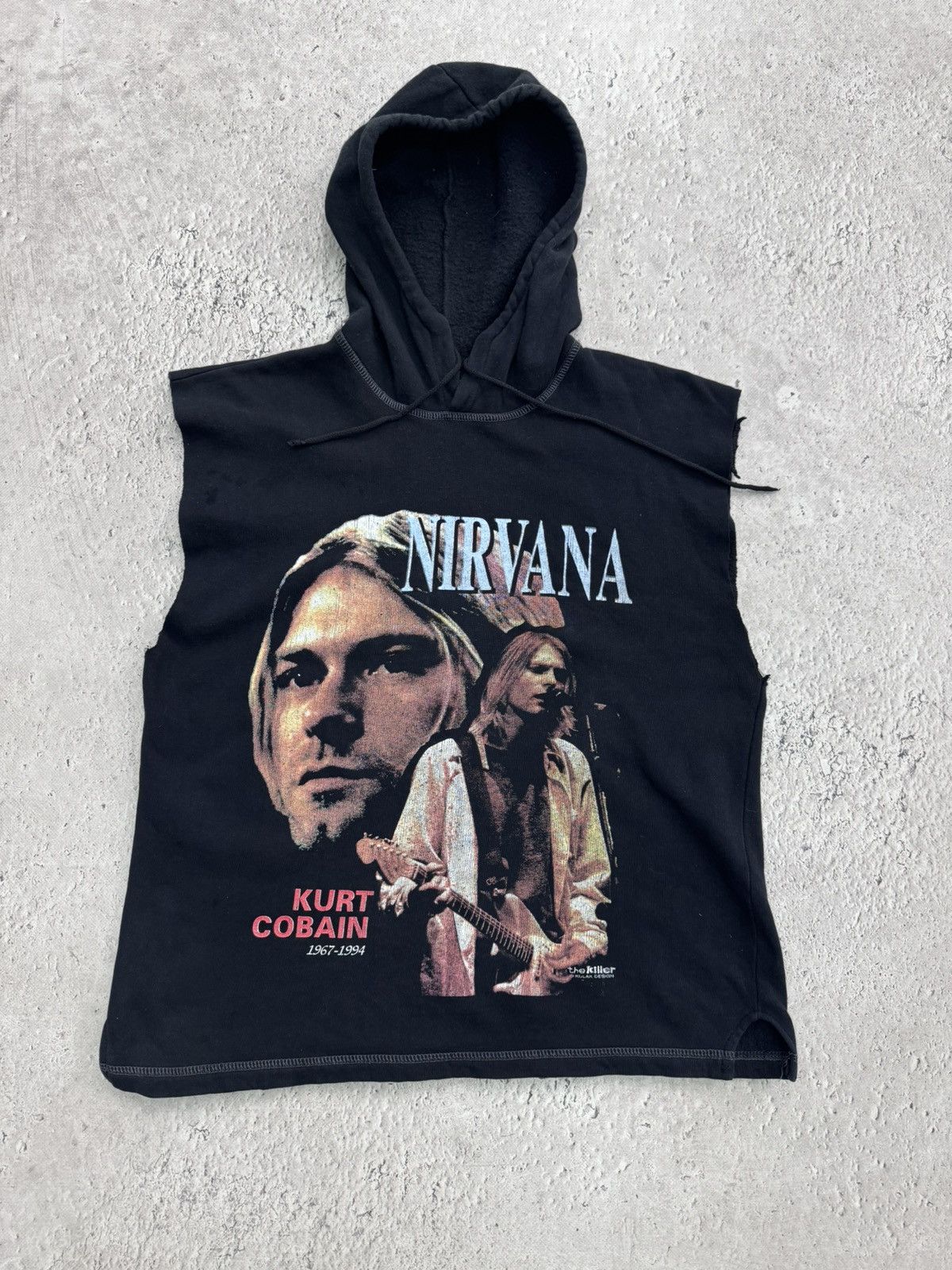 Band Tees × Nirvana × Vintage Vintage Nirvana Curt Cobain Memorial Grunge Hoodie Size US S / EU 44-46 / 1 - 1 Thumbnail