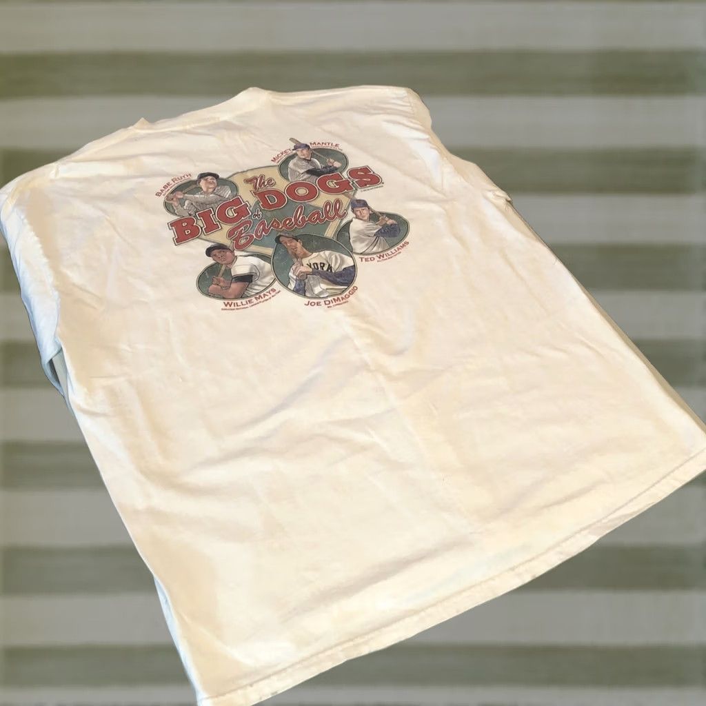 Big Dogs VINTAGE Big Dogs Baseball T-Shirt Adult XL Mantle Ruth Mays Size US XL / EU 56 / 4 - 1 Thumbnail