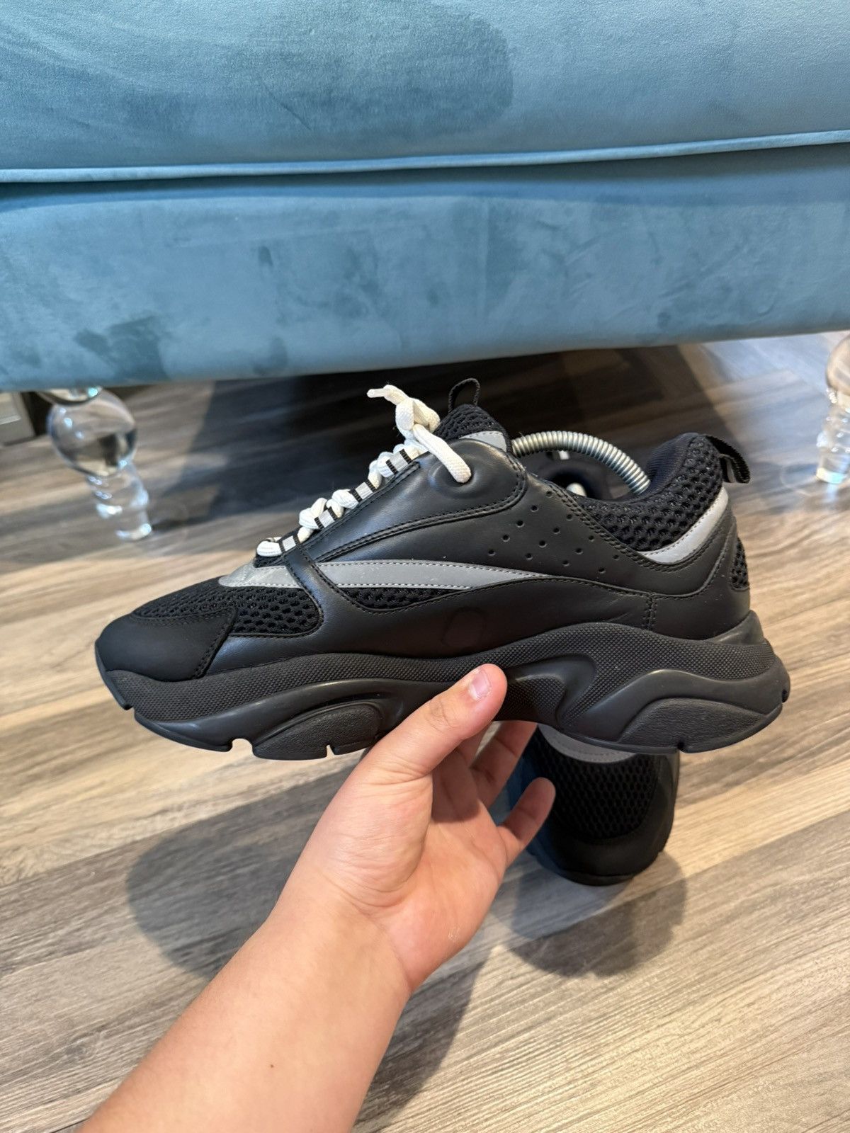 Dior Dior B22 Sneaker black silver Size US 10 / EU 43 - 3 Thumbnail