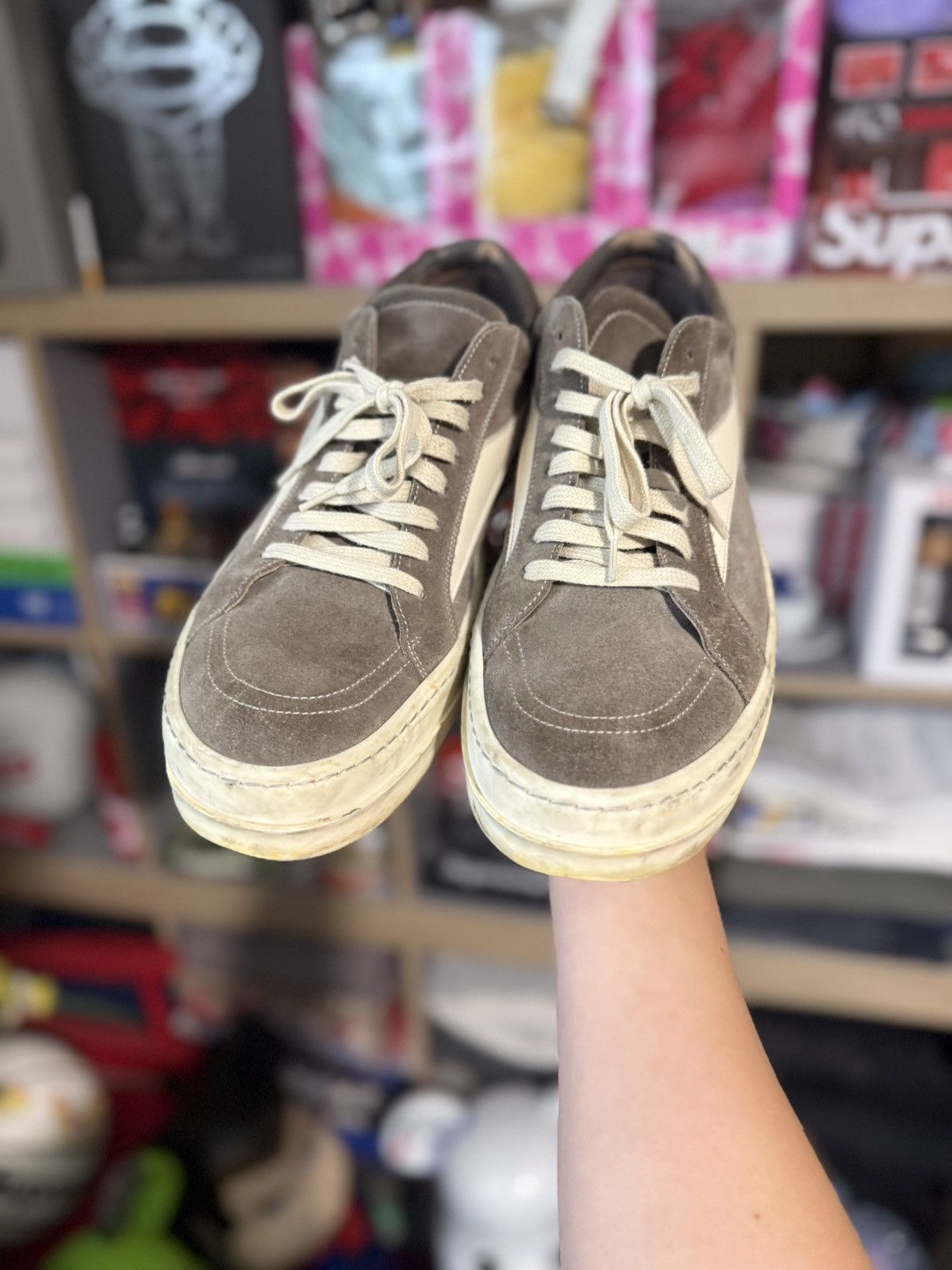 Rick Owens Rick Owens Brown Vintage Suede Sneakers Size US 12 / EU 45 - 2 Thumbnail