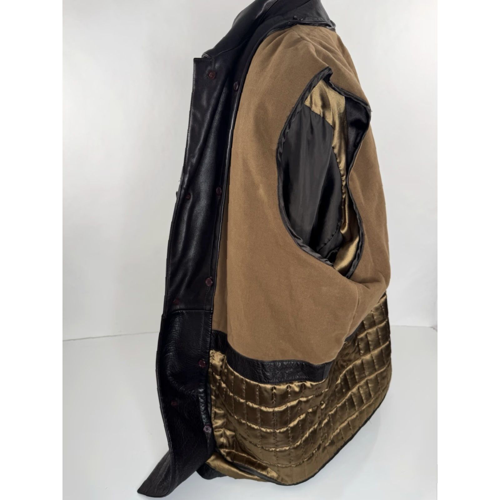 Vintage MARC New York Heavy LEATHER Removable Liner Bomber Jacket Mens XL Brown City Brand Shirt Size US XL / EU 56 / 4 - 7 Thumbnail