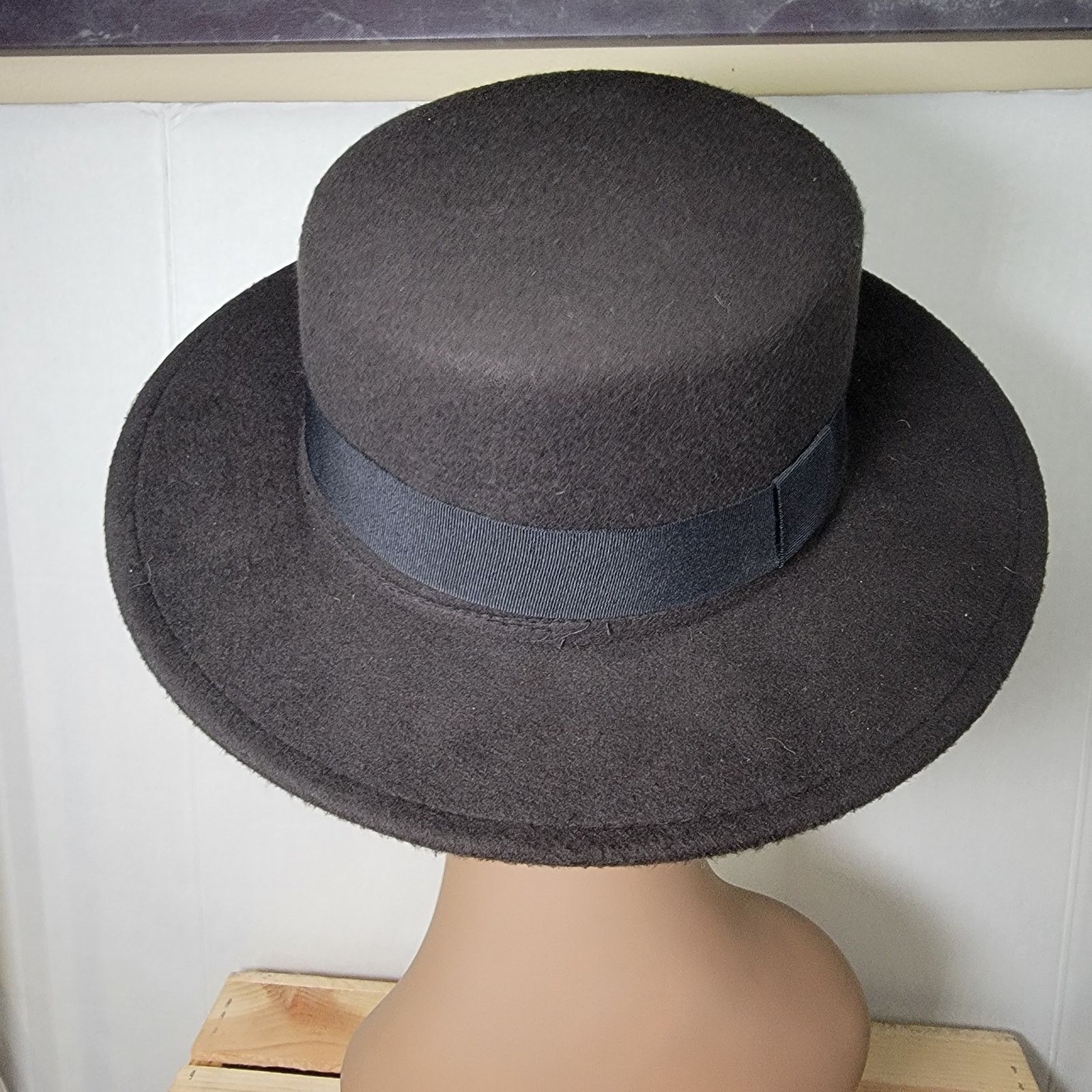 Other Unbranded Women's Black Rim Hat - 8" Size ONE SIZE - 4 Thumbnail