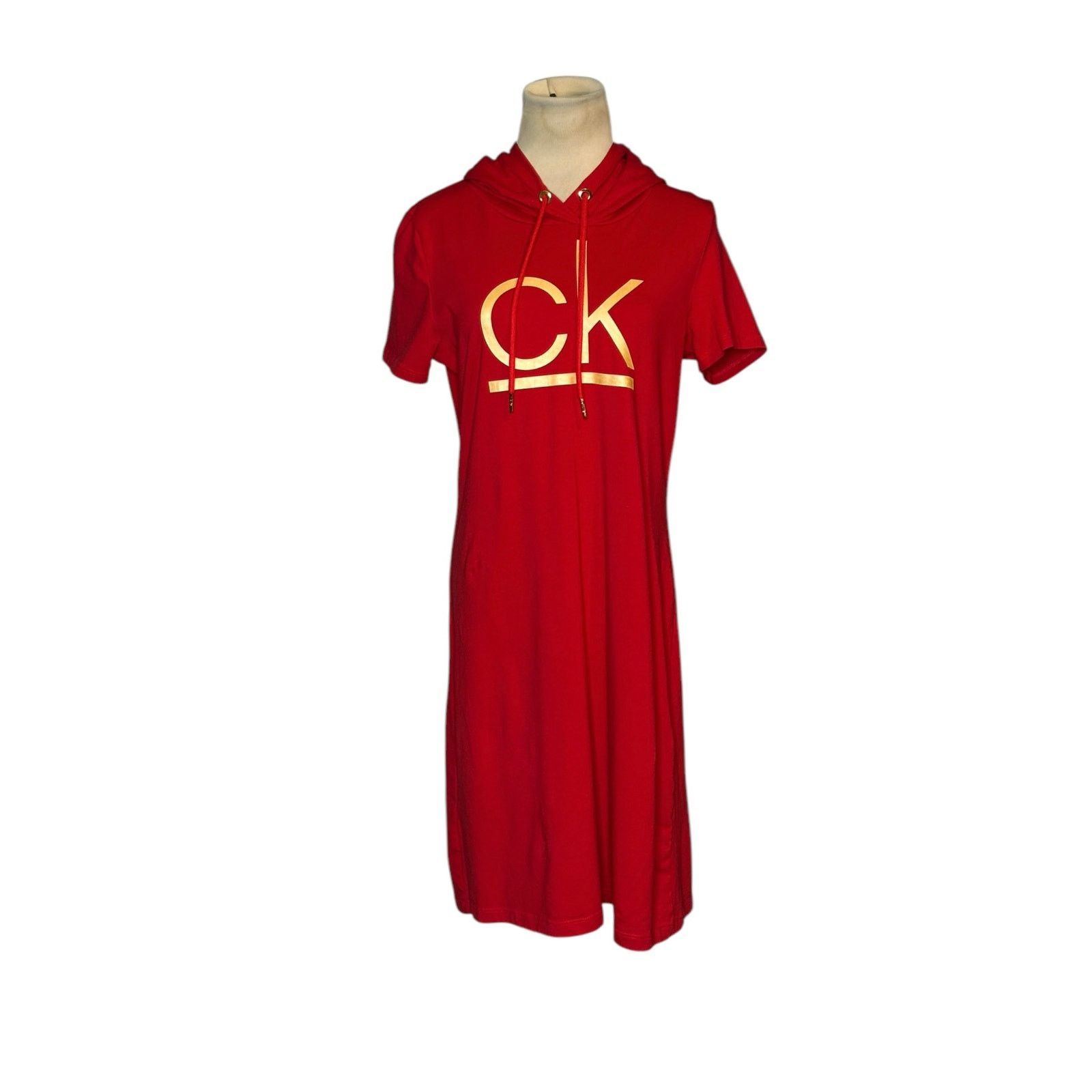Calvin Klein Calvin Klein red short sleeves mini hoodie dress size Medium Size M / US 6-8 / IT 42-44 - 15 Thumbnail