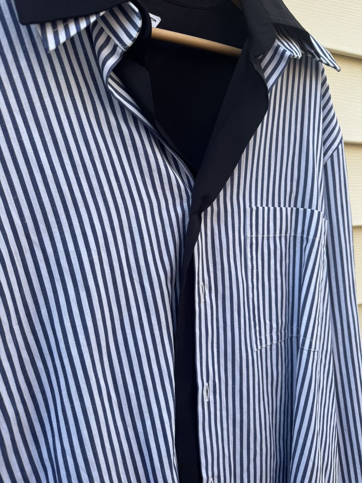 Bottega Veneta Double Layered Striped Shirt Size US XL / EU 56 / 4 - 5 Thumbnail