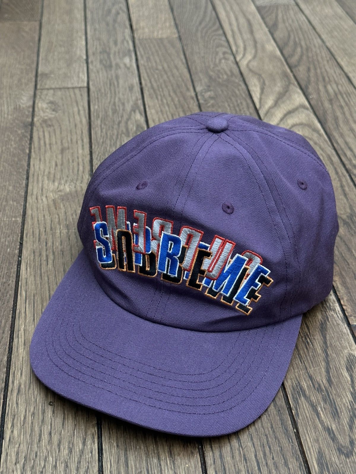 Pre-owned Supreme Purple / Lavender Stacked Cordura 6-panel Cap Hat