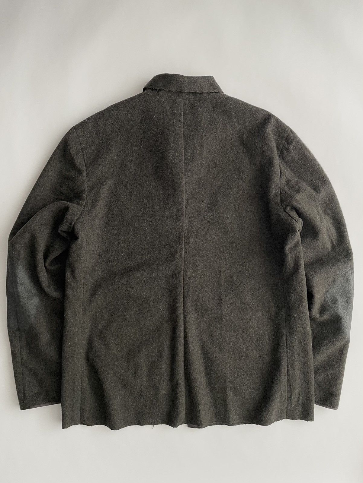 Prada Prada FW04 Waxed Elbow Wool Coat Size US XL / EU 56 / 4 - 2 Thumbnail