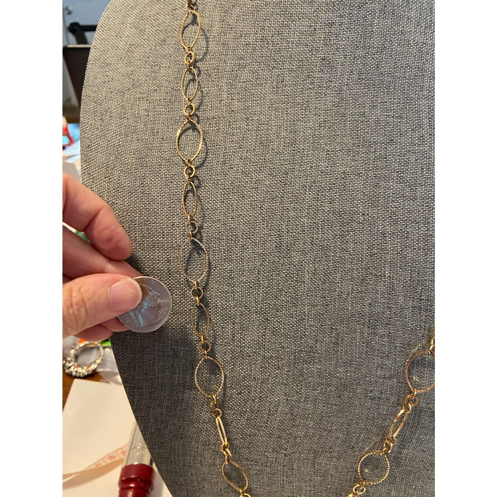 Other Gold tone flat link chain necklace Size ONE SIZE - 2 Thumbnail