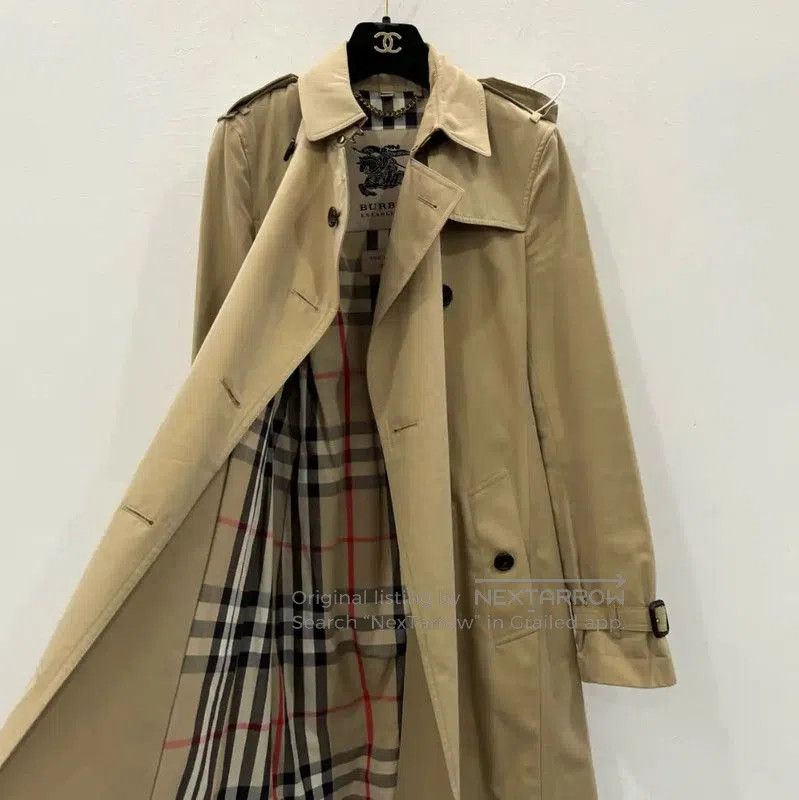 Burberry Burberry Khaki Cotton Women's Trench Coat. Size S / US 4 / IT 40 - 3 Thumbnail