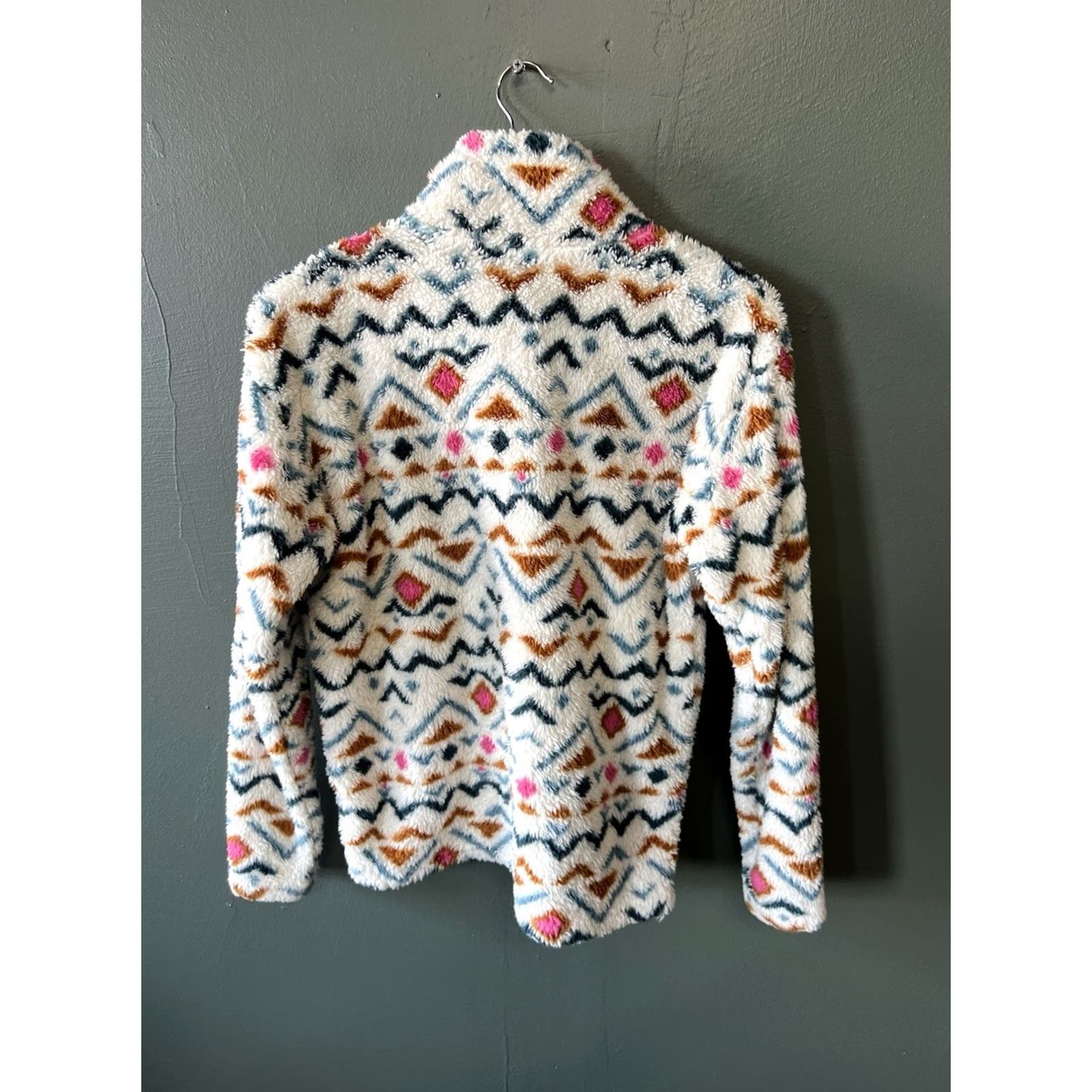 Eddie Bauer Eddie Bauer Womens White Abstract Sherpa Pullover Sweatshirt Size S Size S / US 4 / IT 40 - 2 Thumbnail