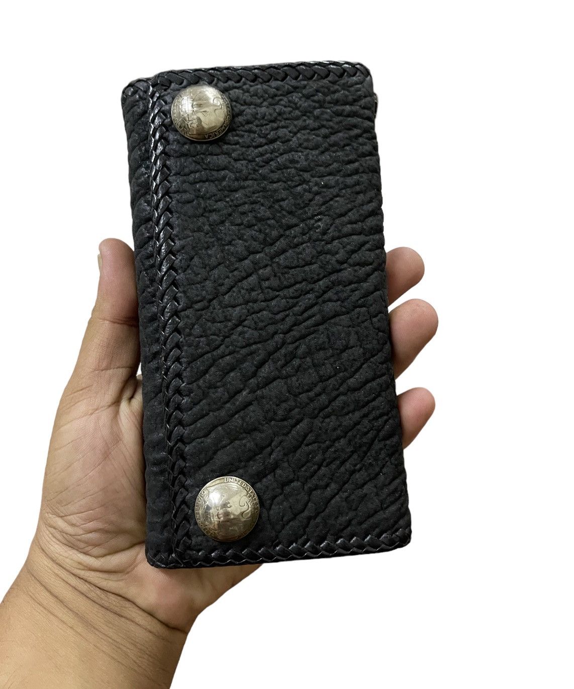 Handmade × Japanese Brand × Vintage Rare Biker Wallet Leather Big Cross CH Japan 🇯🇵 Hand Made Size ONE SIZE - 9 Thumbnail