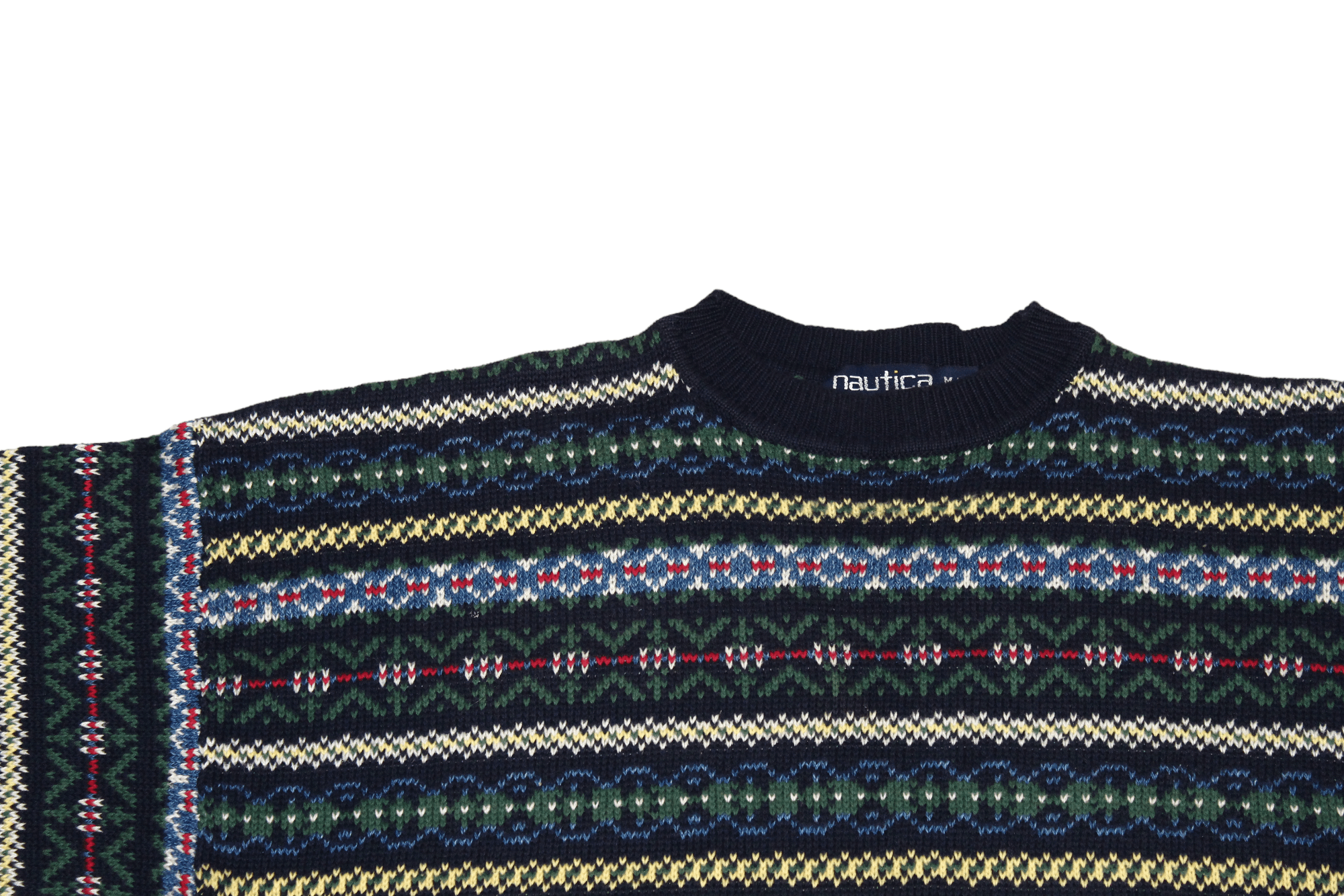 Japanese Brand 90's Nautica 100% Cotton Native Patterns Crew Neck Sweater Size US M / EU 48-50 / 2 - 2 Thumbnail