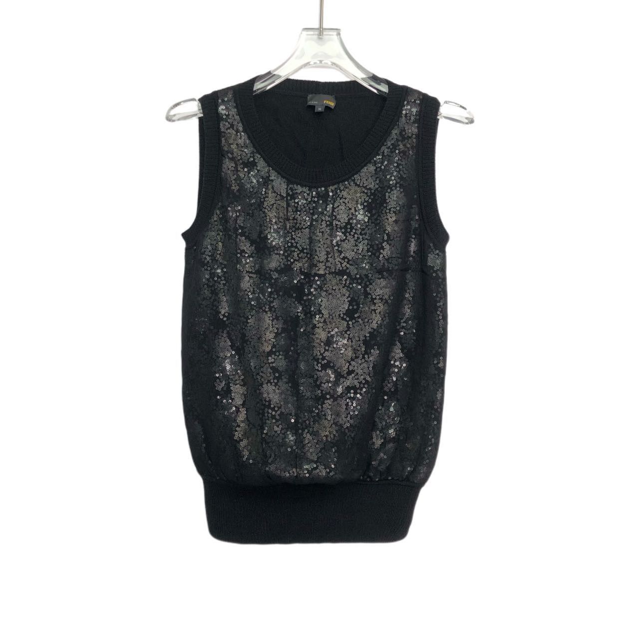 Fendi Fendi Solid Color Sequin Sleeveless Vest K26WX Size XS / US 0-2 / IT 36-38 - 1 Thumbnail