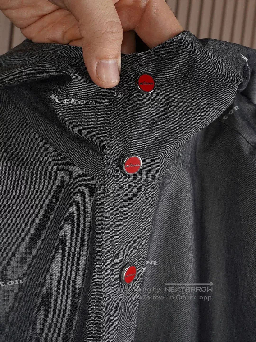 Kiton Kiton Gray Cotton Hooded Jacket. Size US XS / EU 42 / 0 - 5 Thumbnail